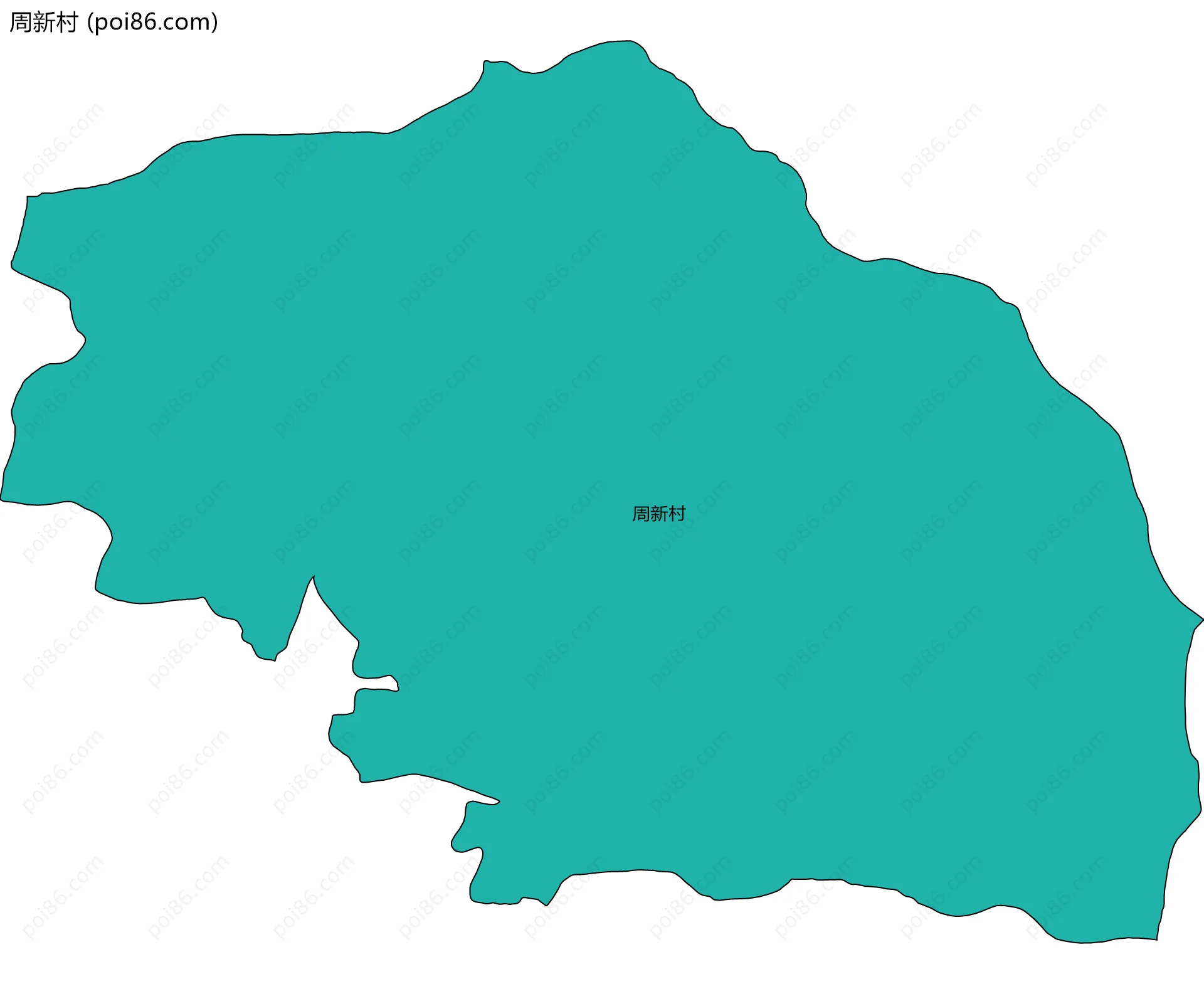 周新村边界地图