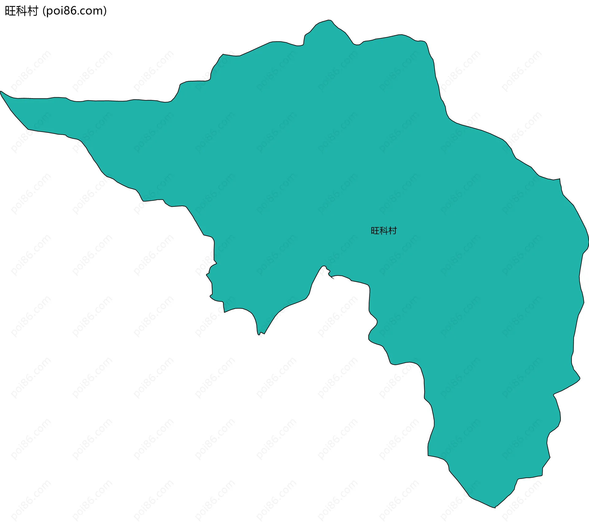 旺科村边界地图