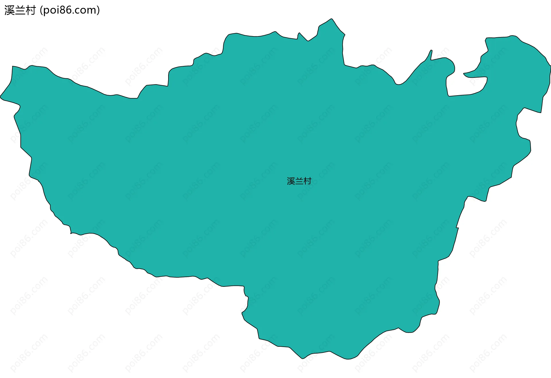 溪兰村边界地图