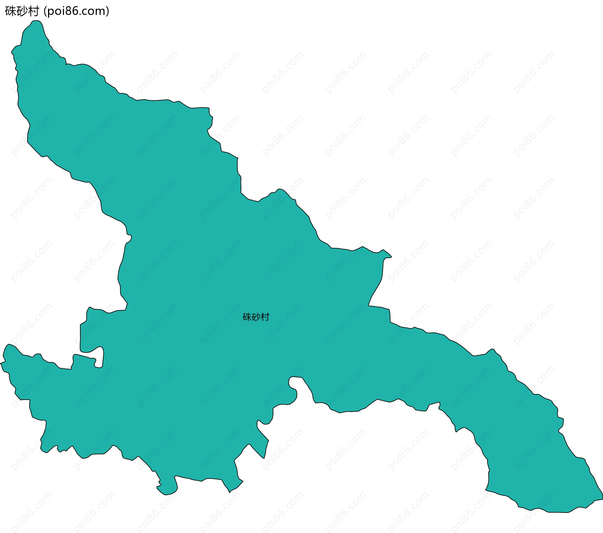 硃砂村边界地图