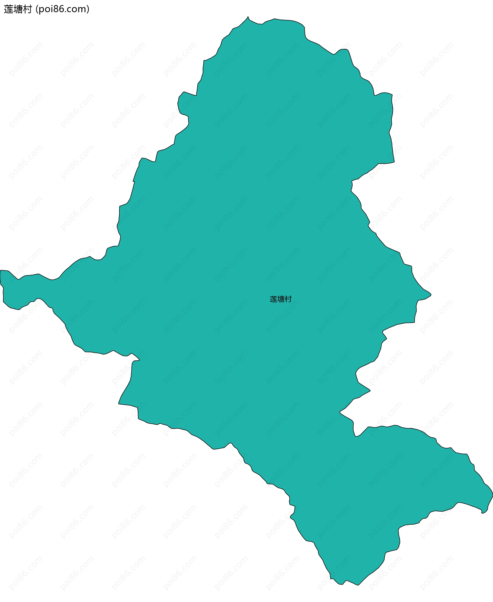 莲塘村边界地图