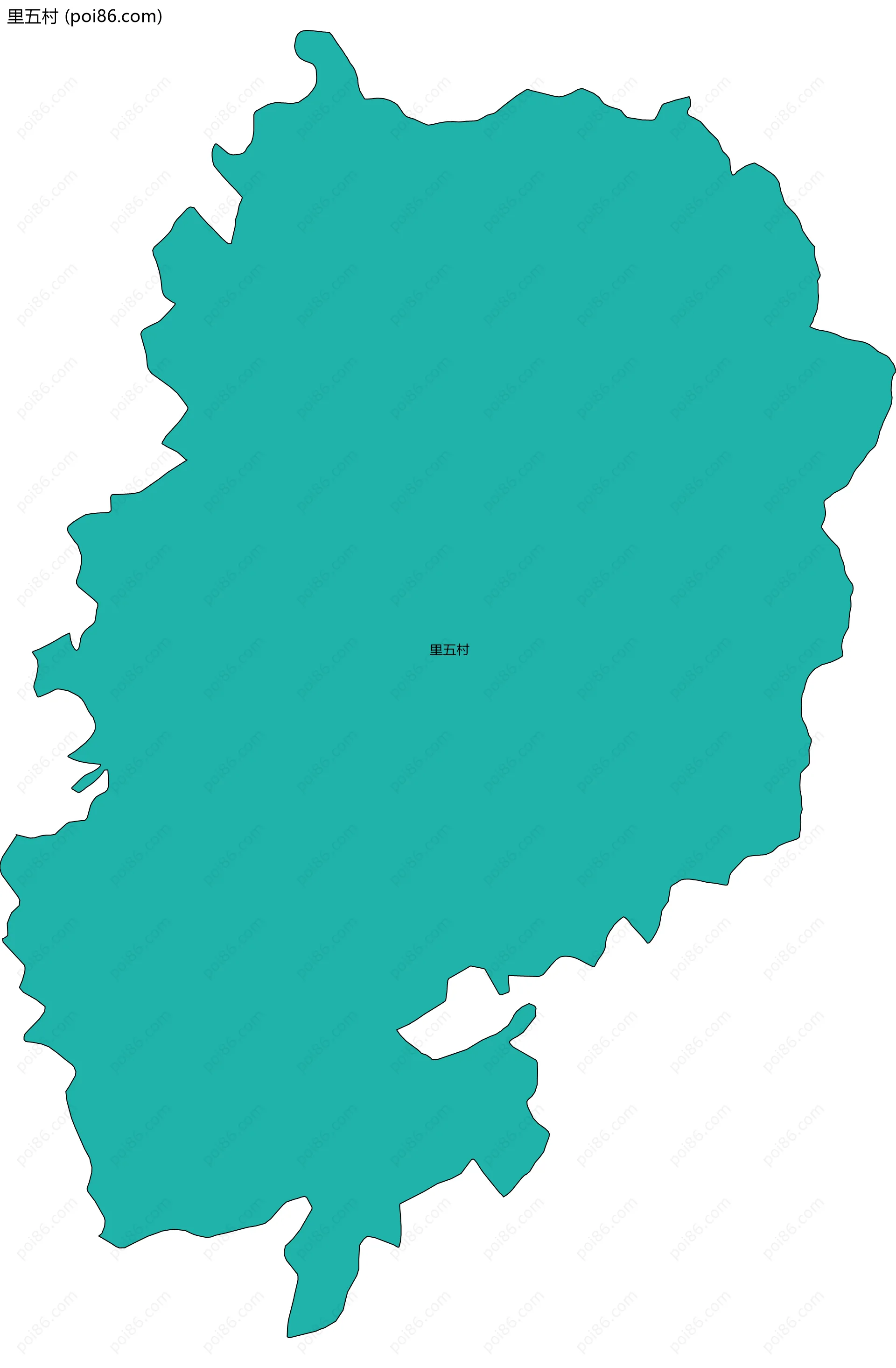 里五村边界地图