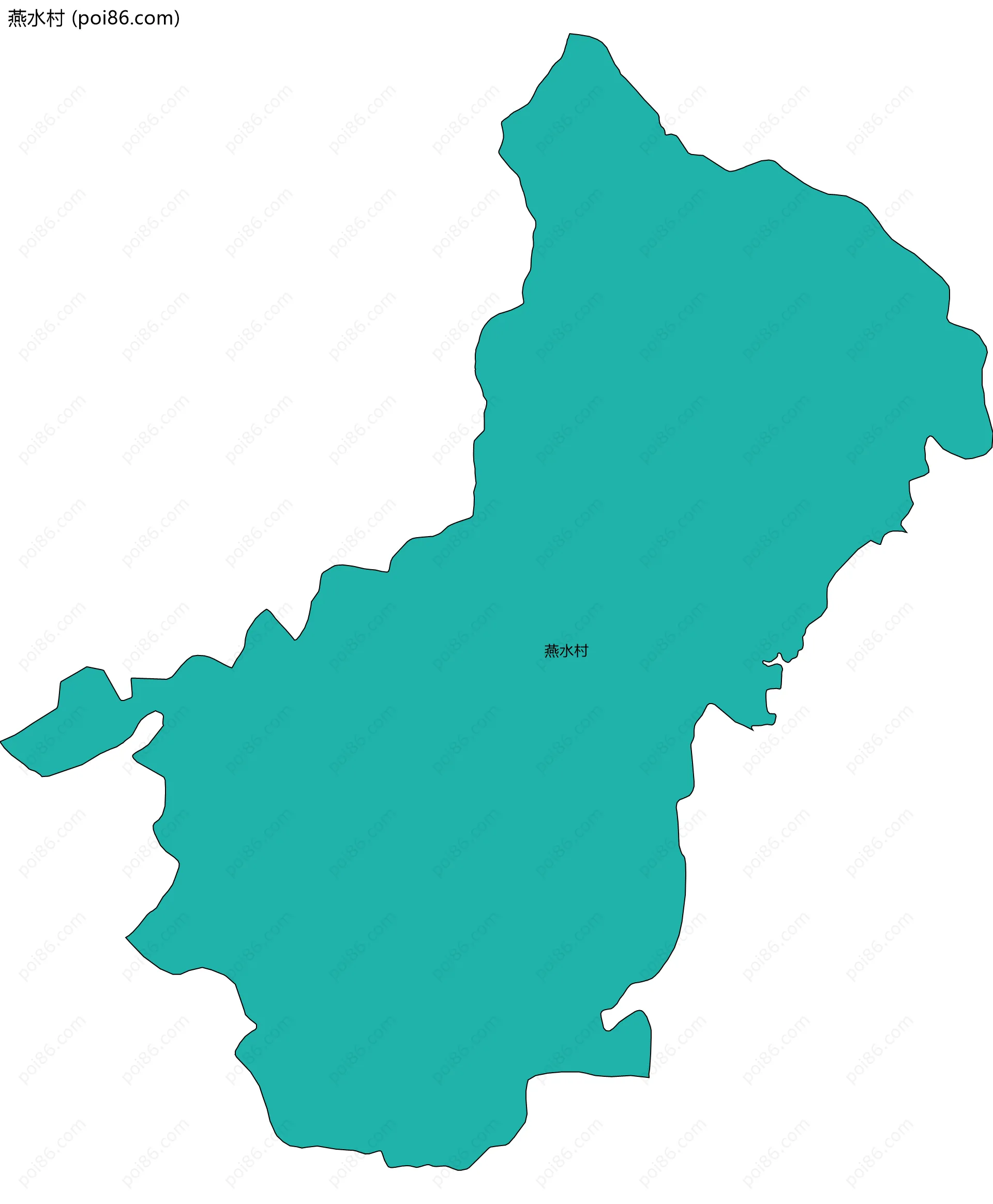 燕水村边界地图