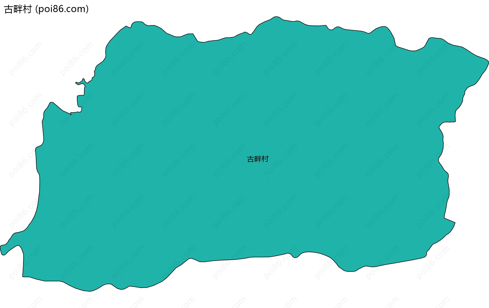 古畔村边界地图