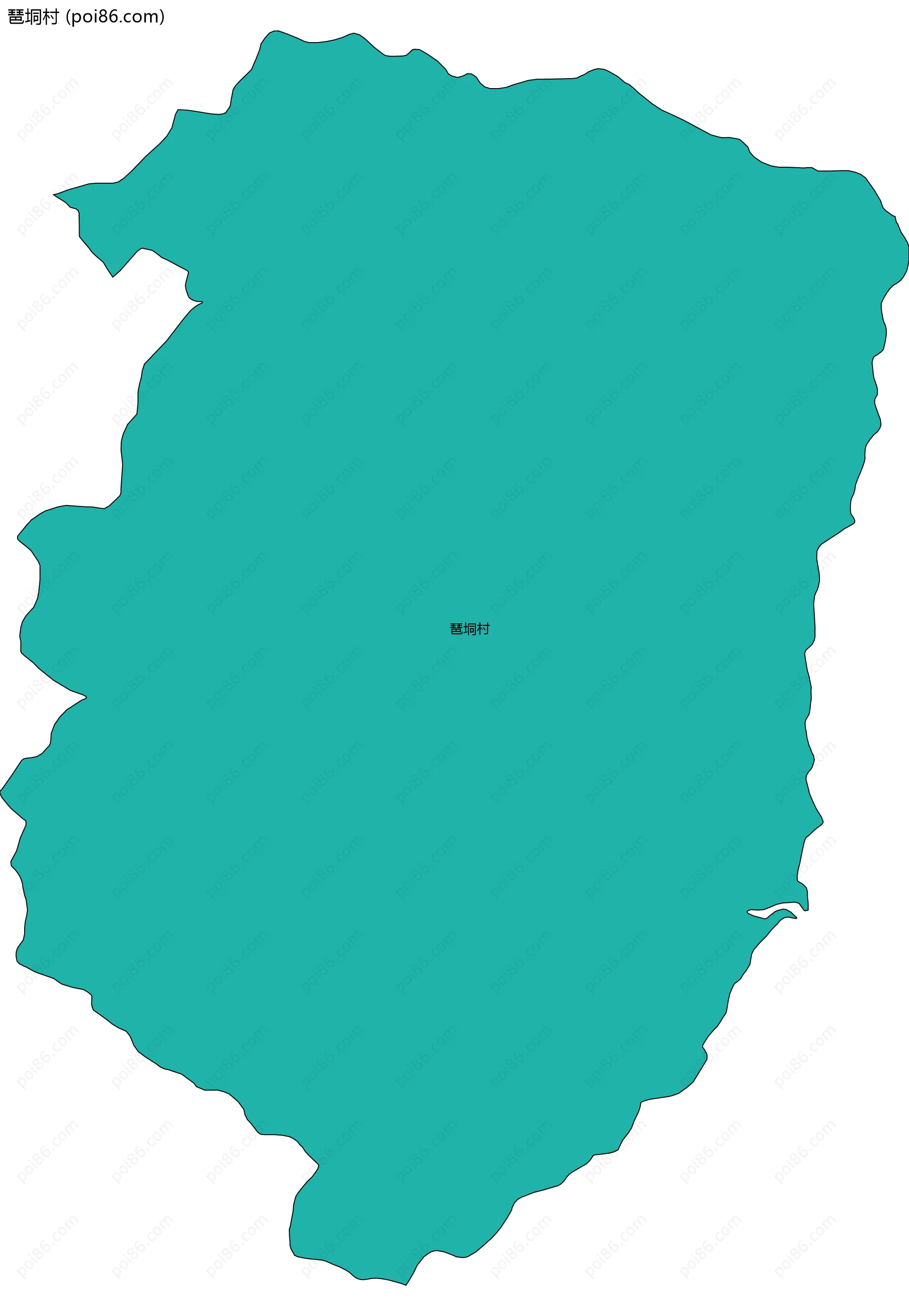 琶垌村边界地图