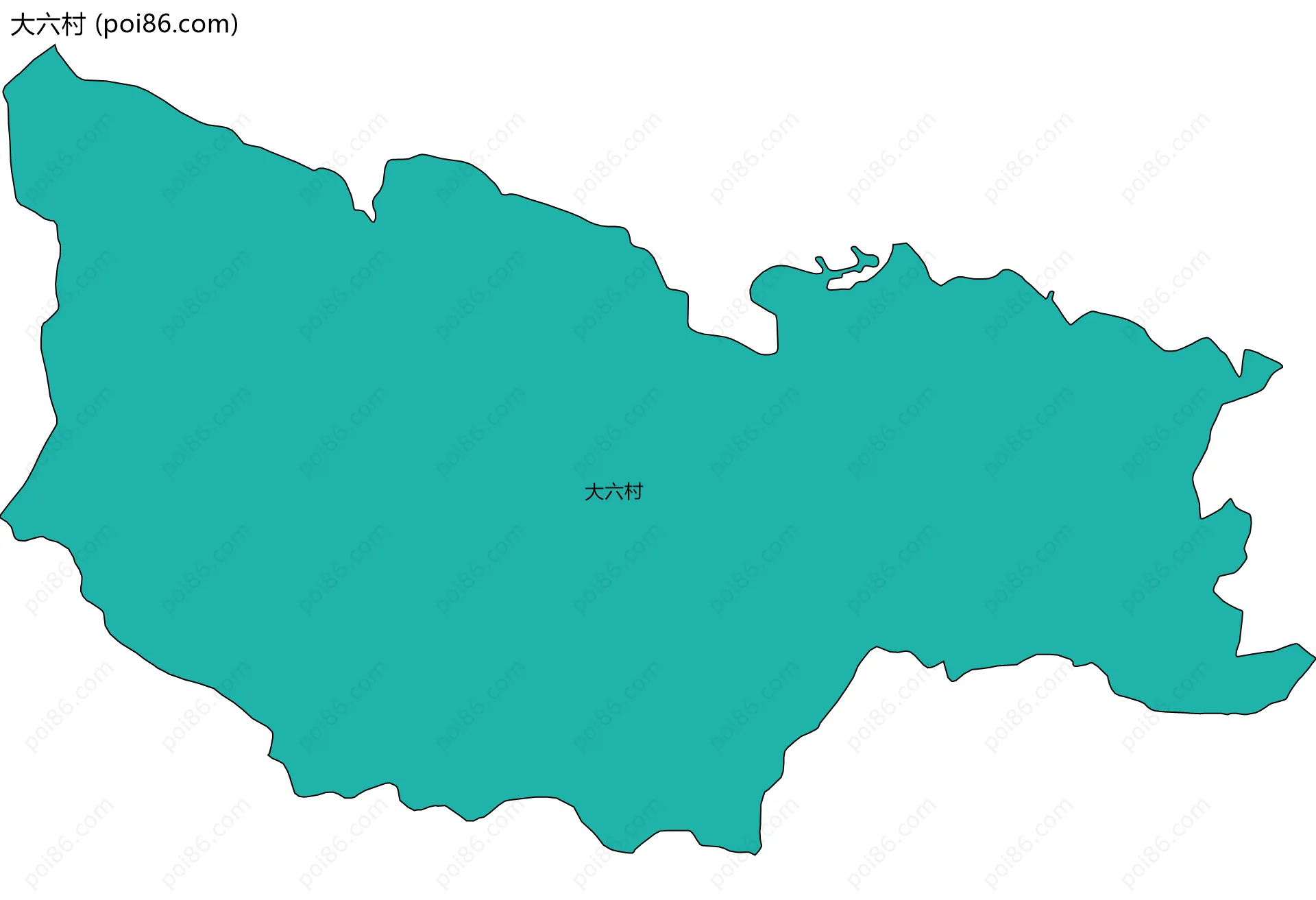 大六村边界地图