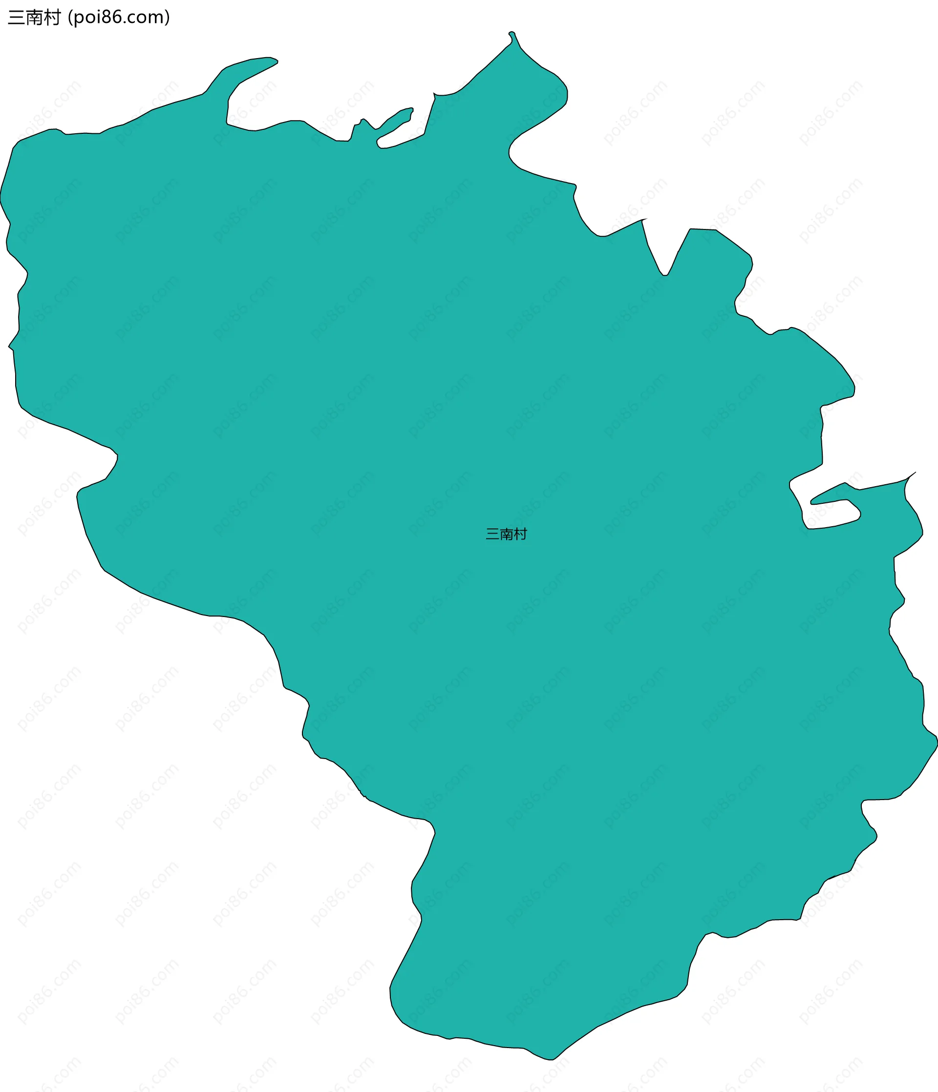 三南村边界地图