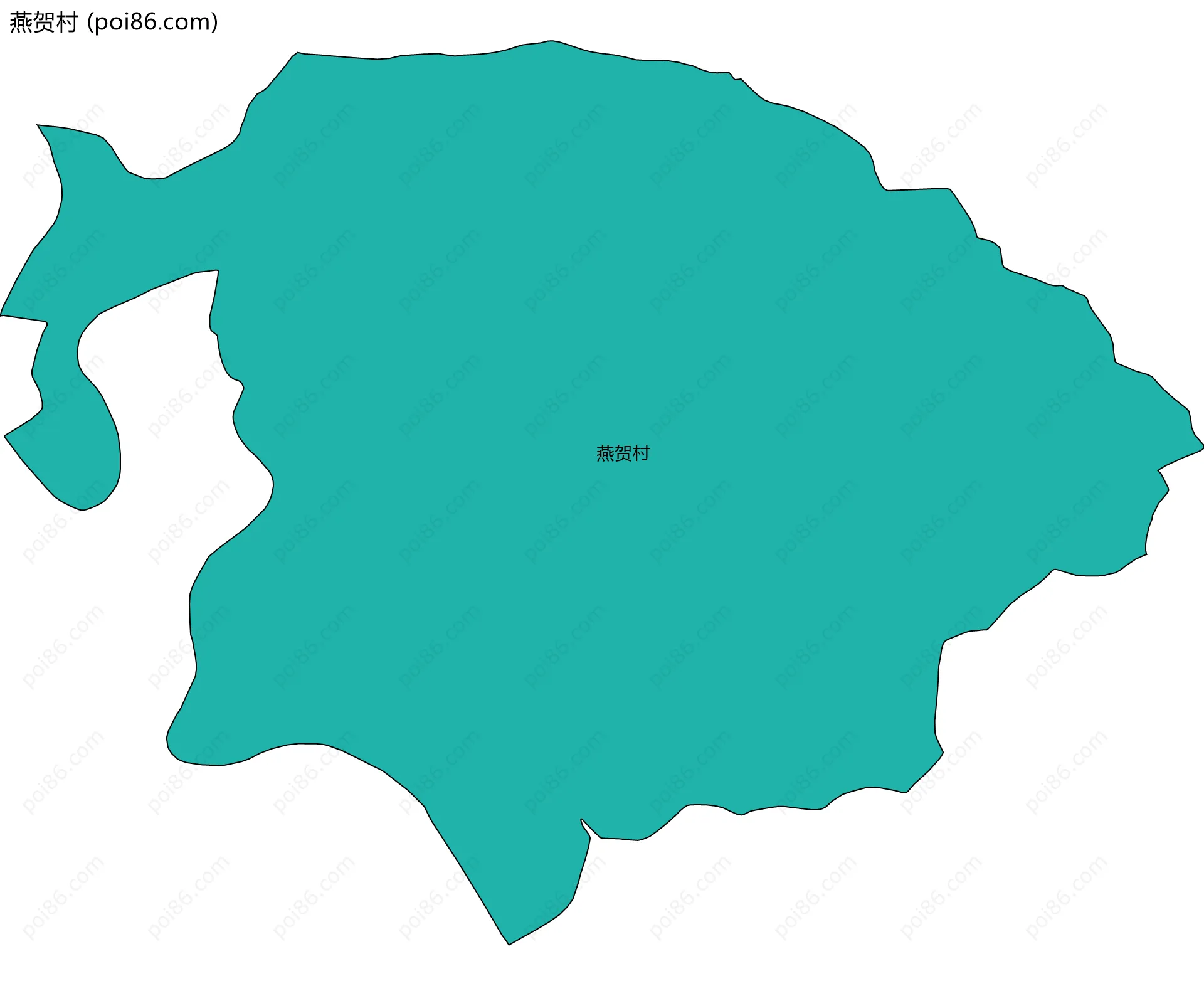 燕贺村边界地图