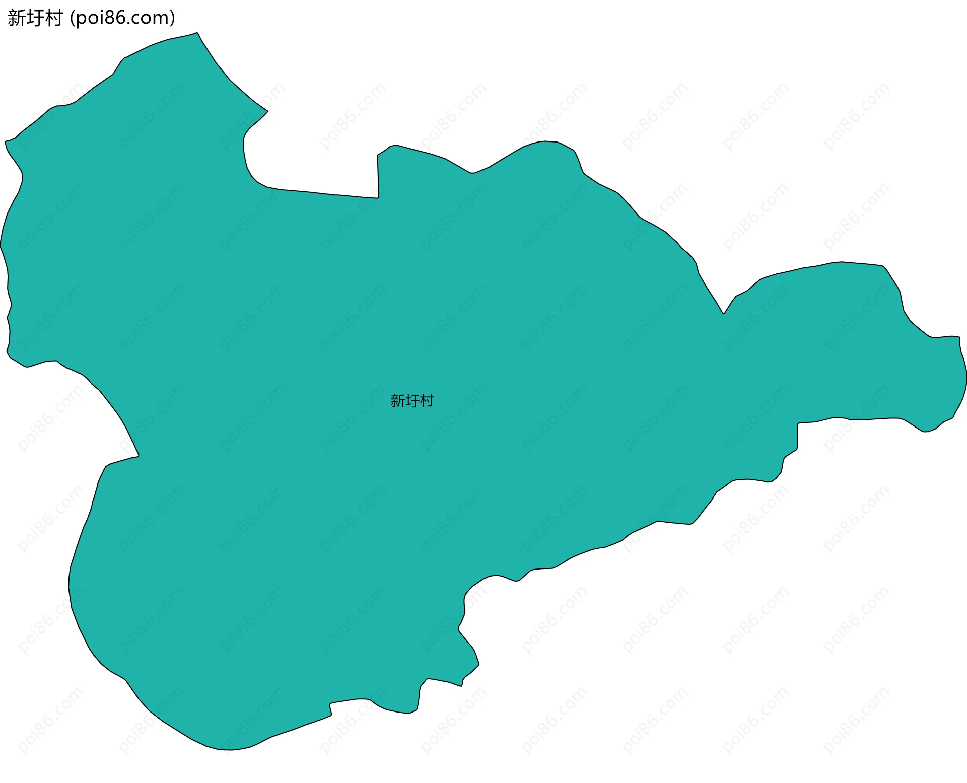 新圩村边界地图
