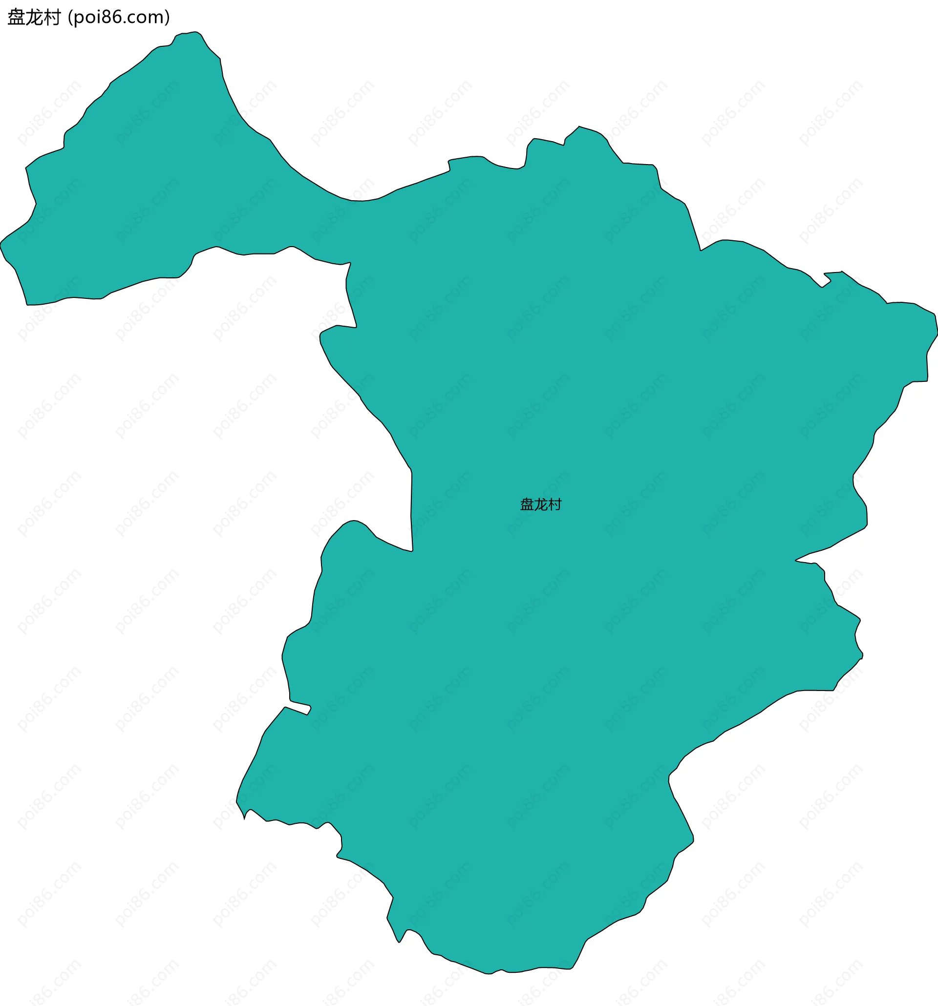 盘龙村边界地图