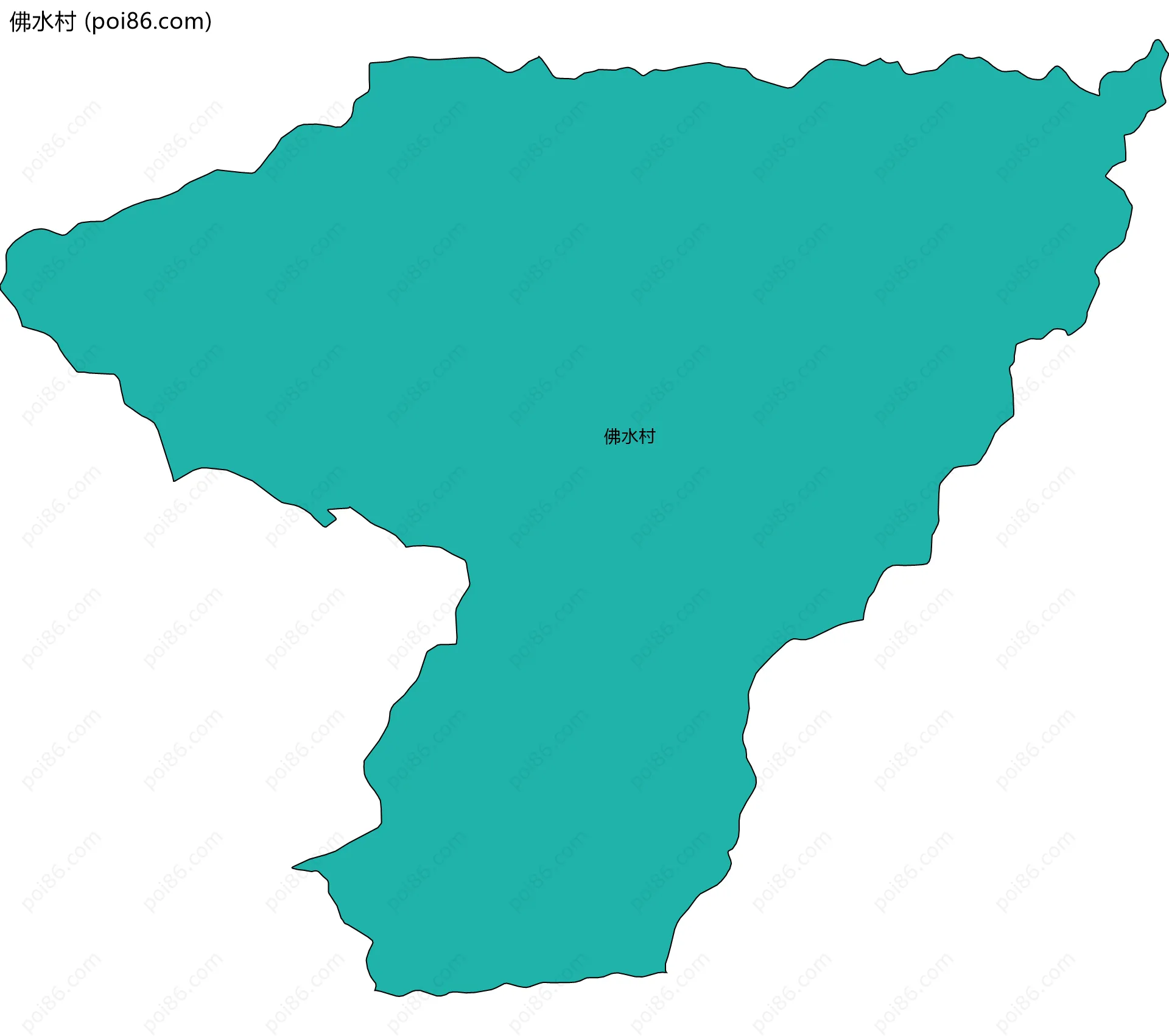 佛水村边界地图