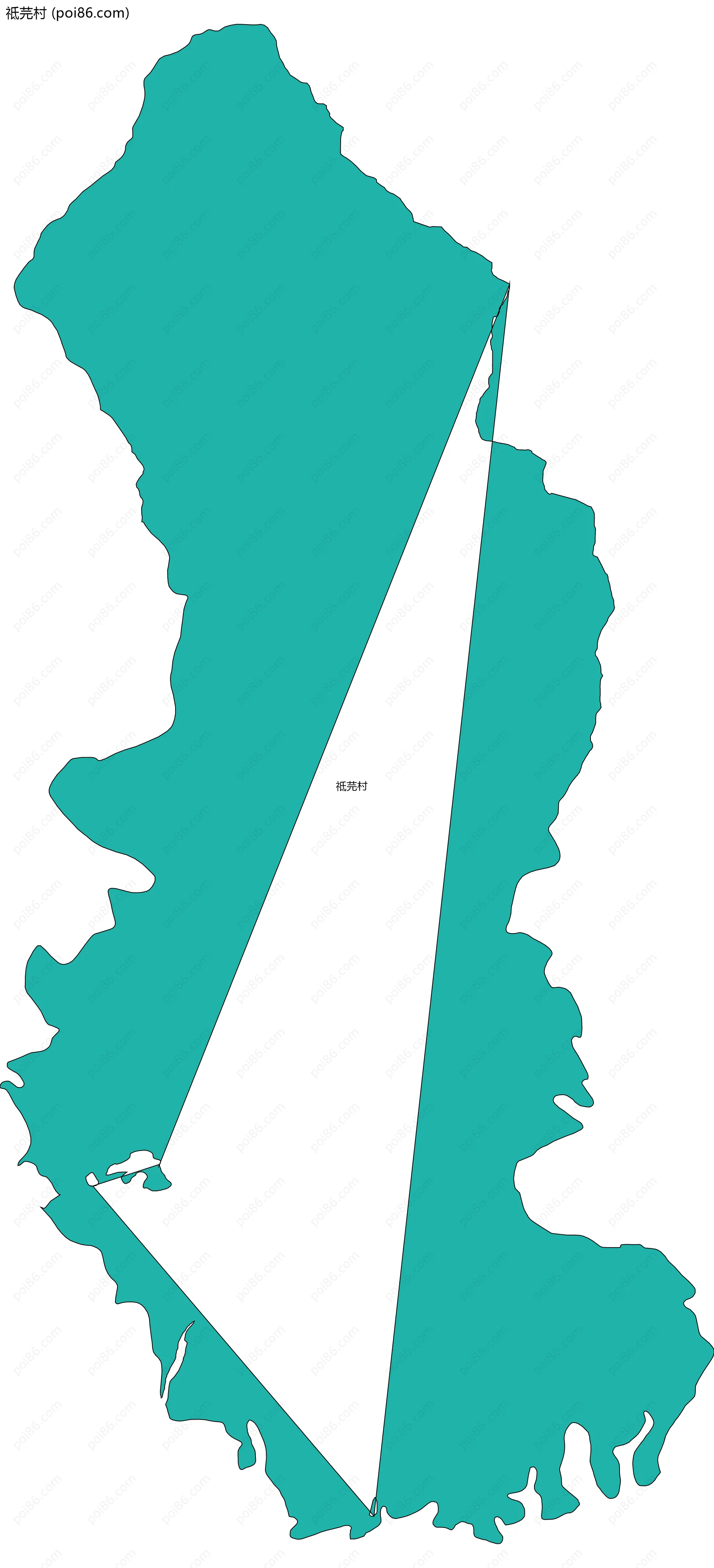 祗芫村边界地图