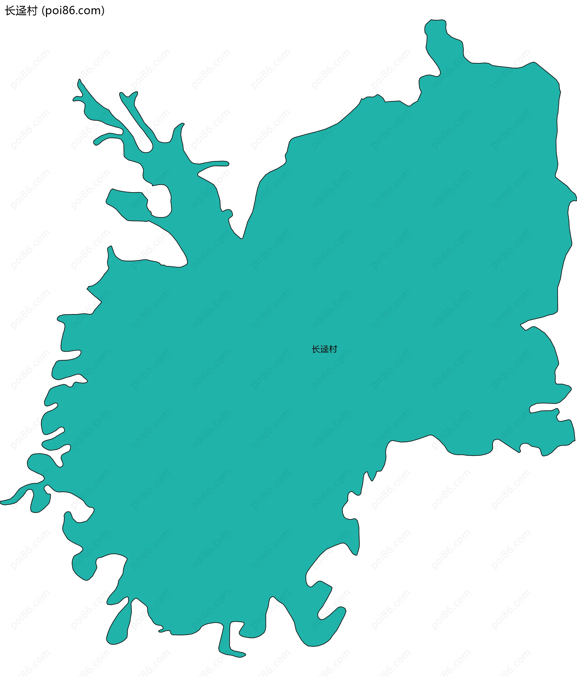 长迳村边界地图