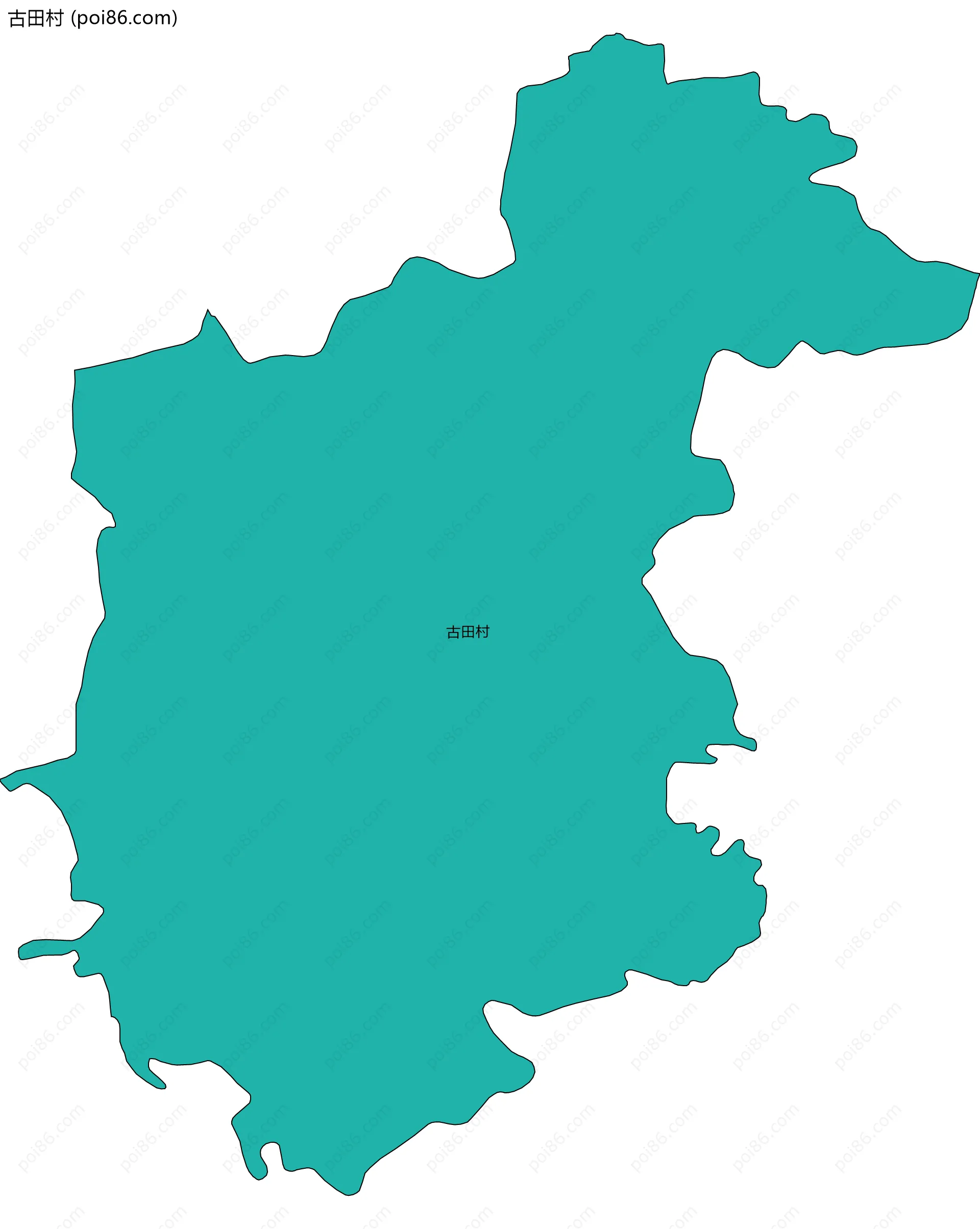 古田村边界地图