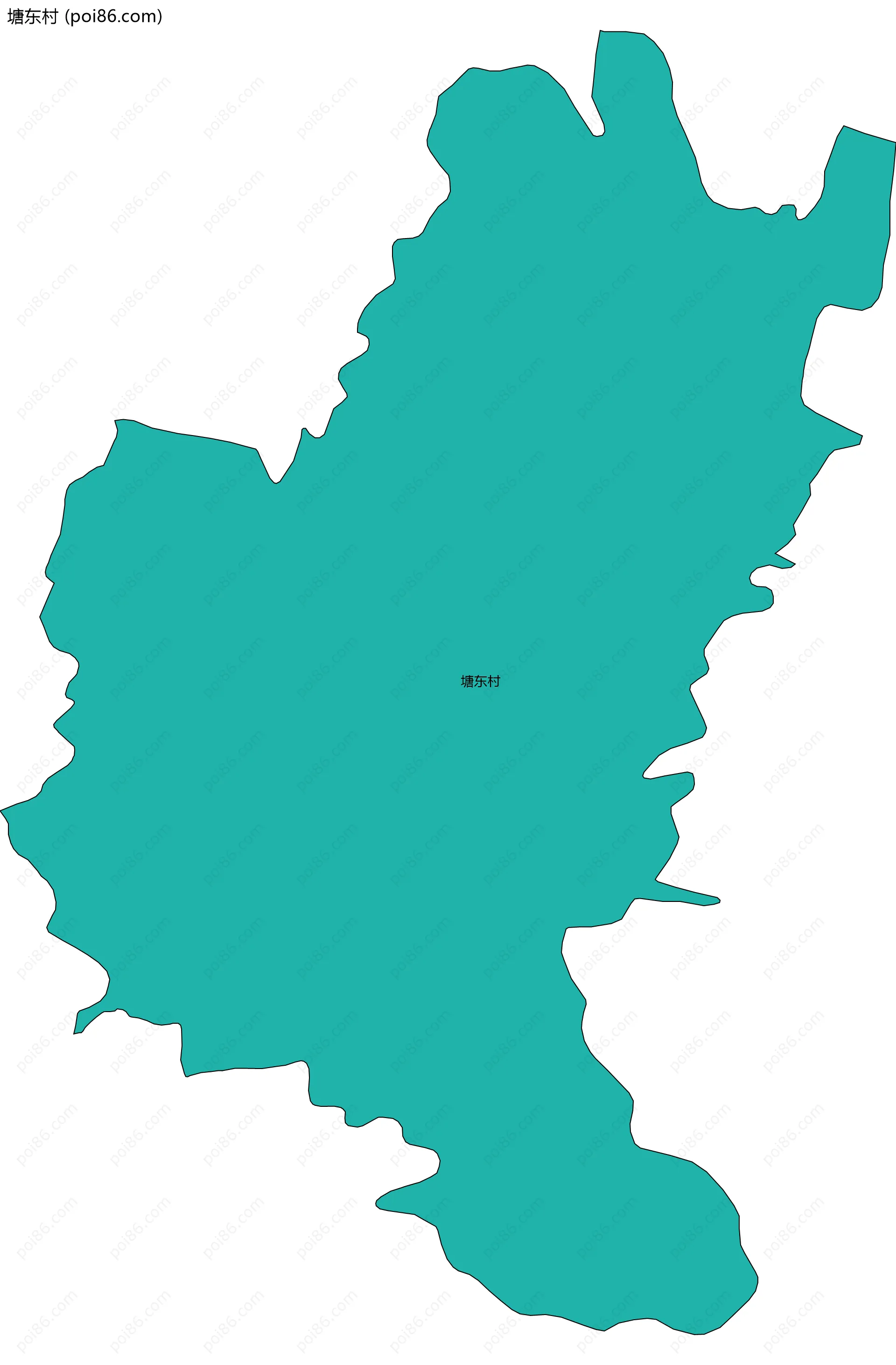 塘东村边界地图