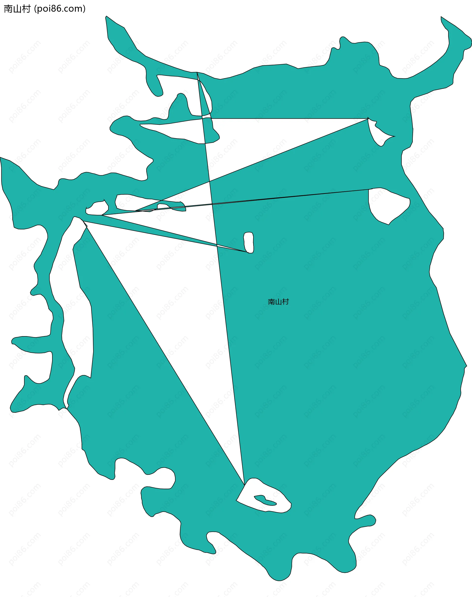 南山村边界地图
