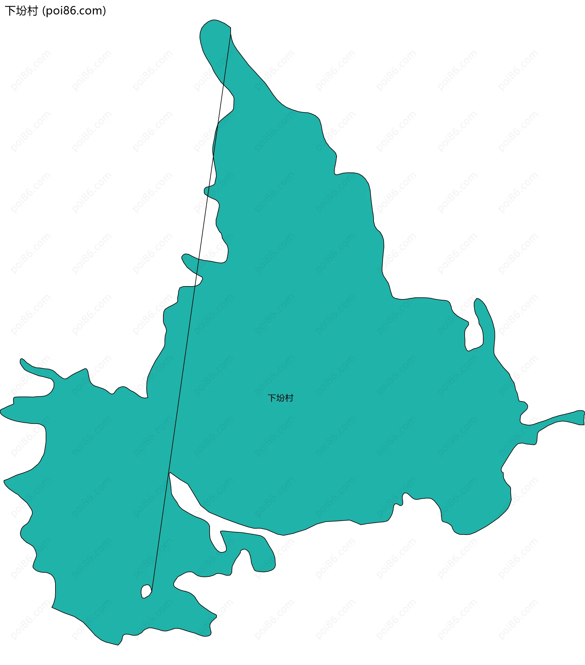 下坋村边界地图