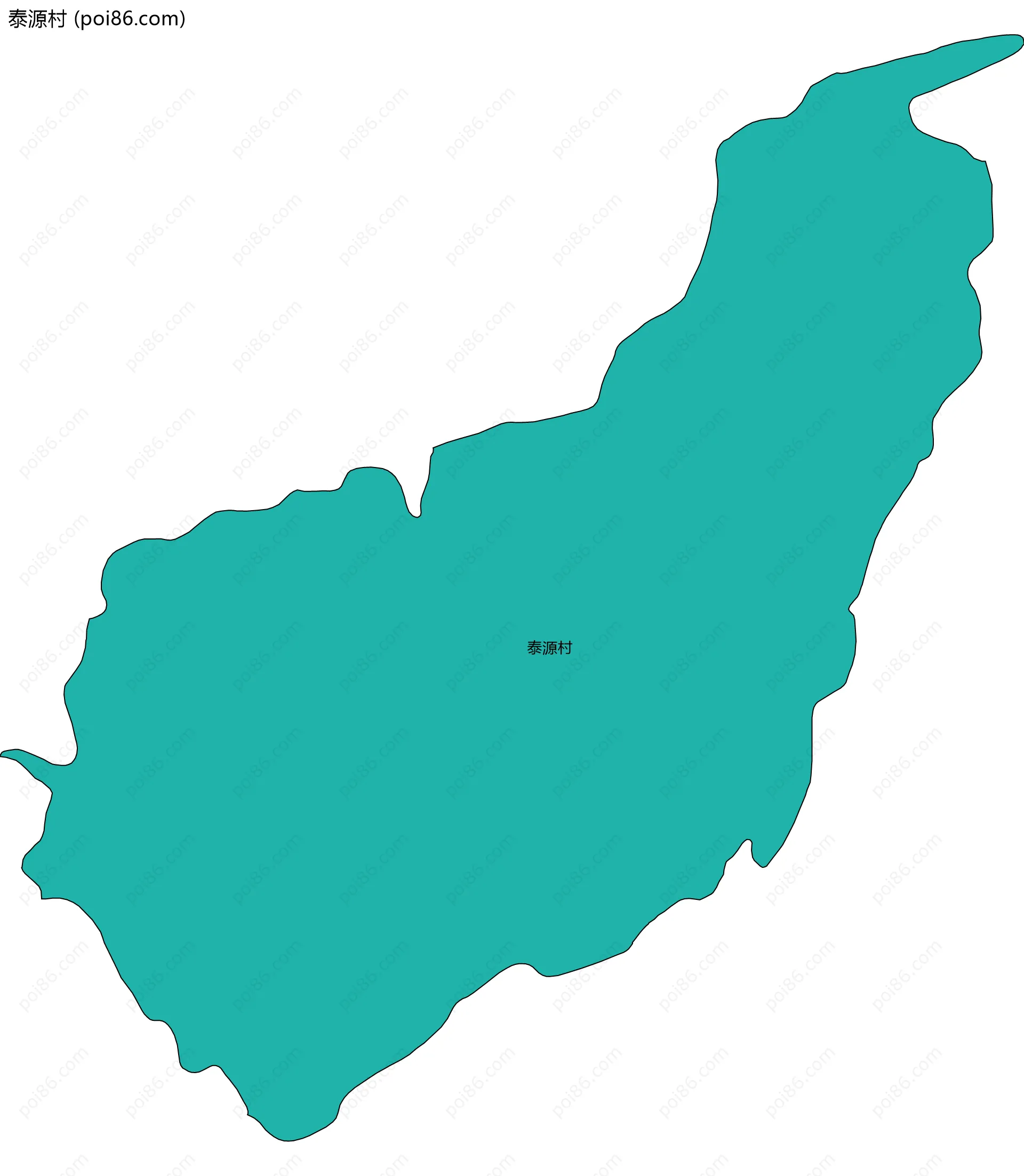 泰源村边界地图