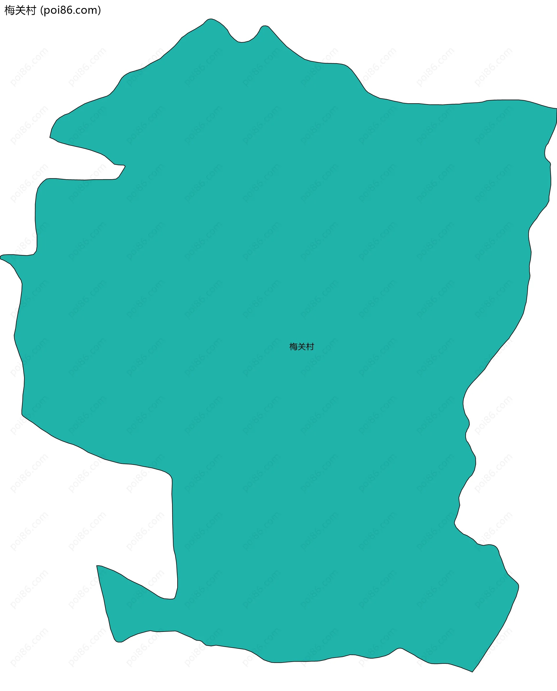 梅关村边界地图