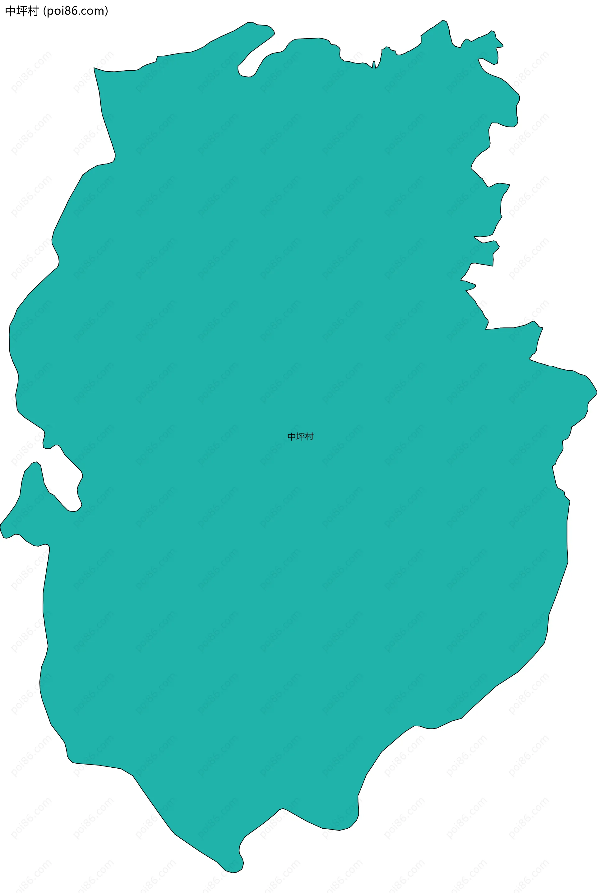 中坪村边界地图