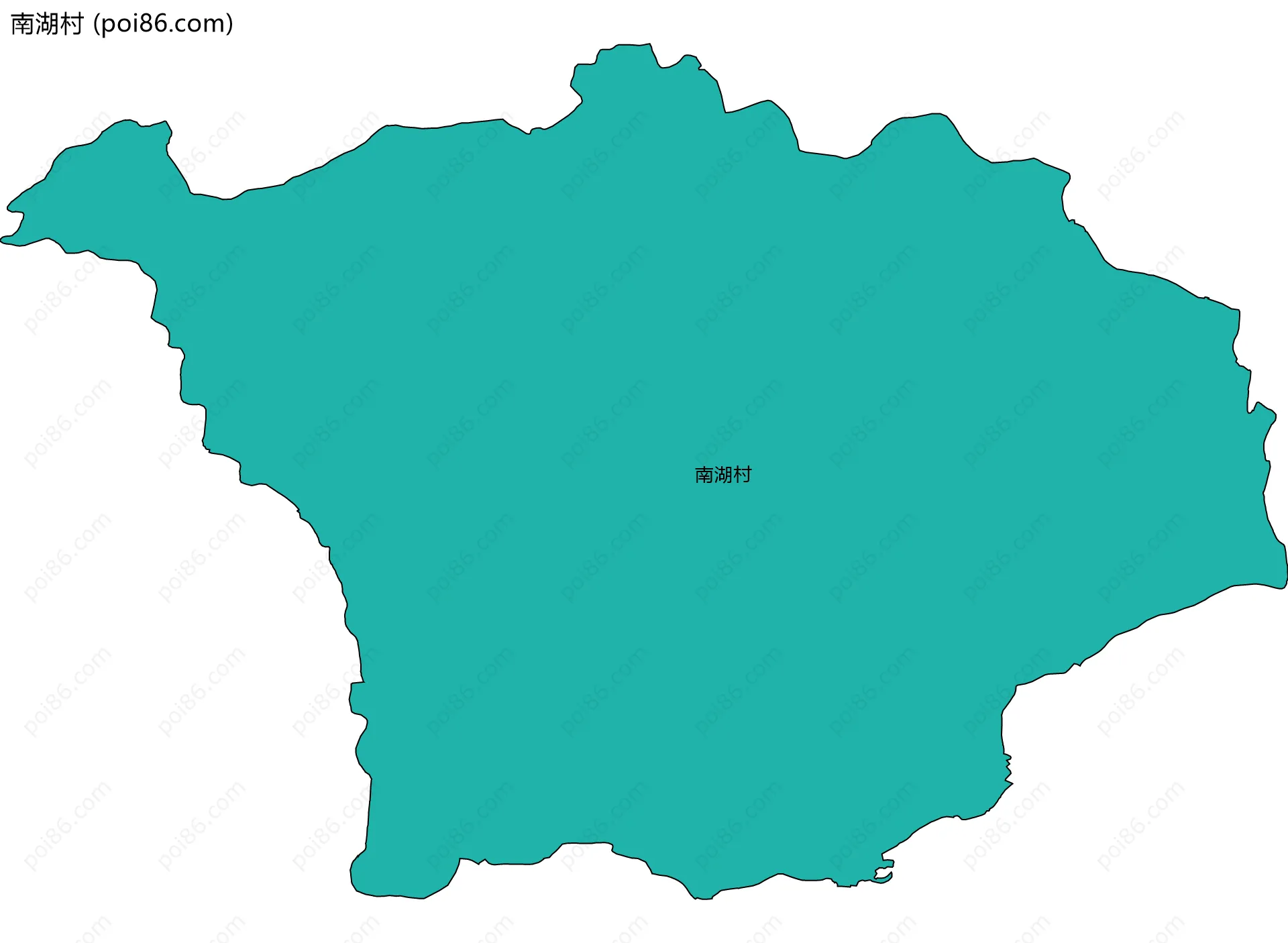 南湖村边界地图