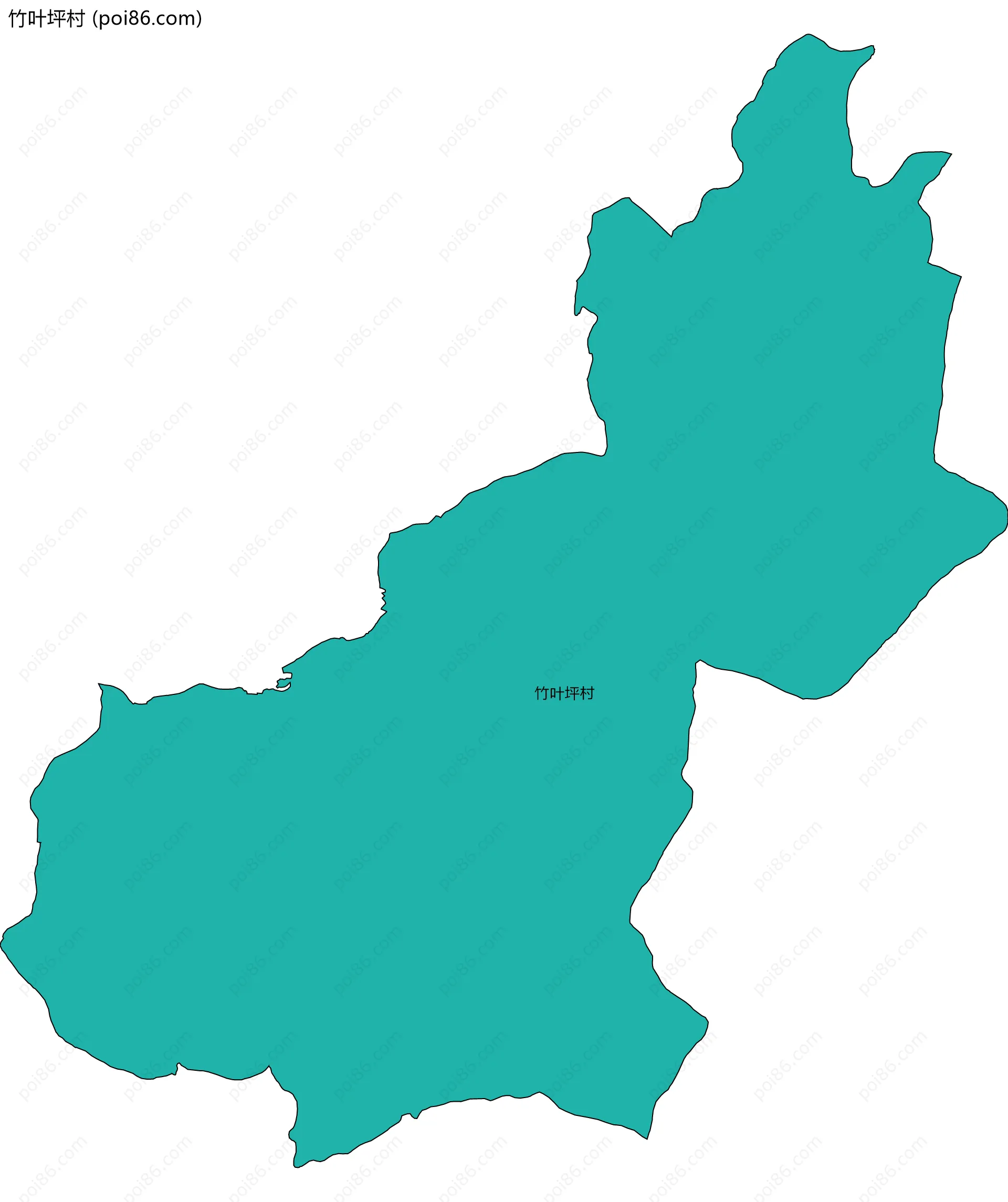 竹叶坪村边界地图