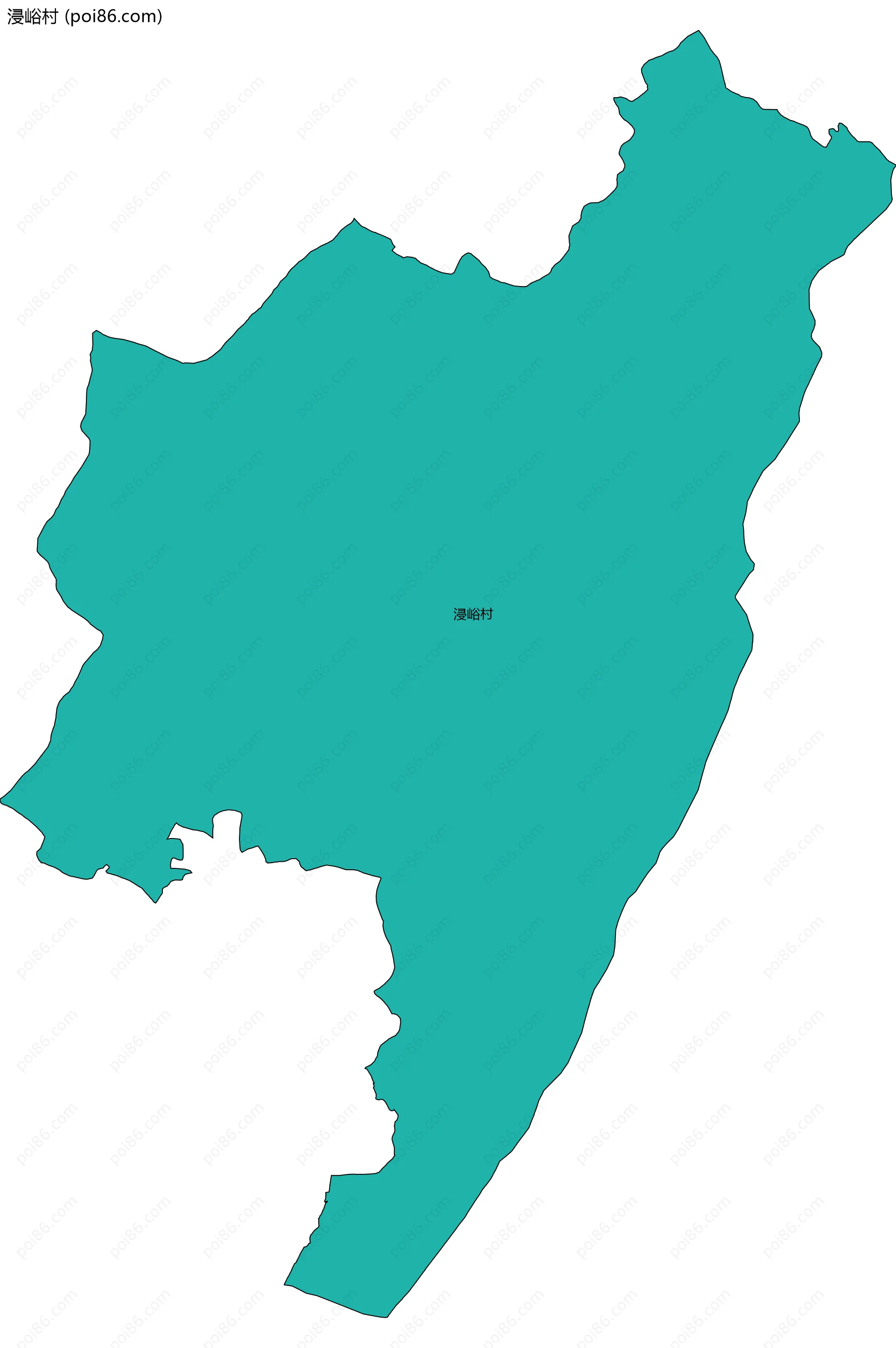 浸峪村边界地图