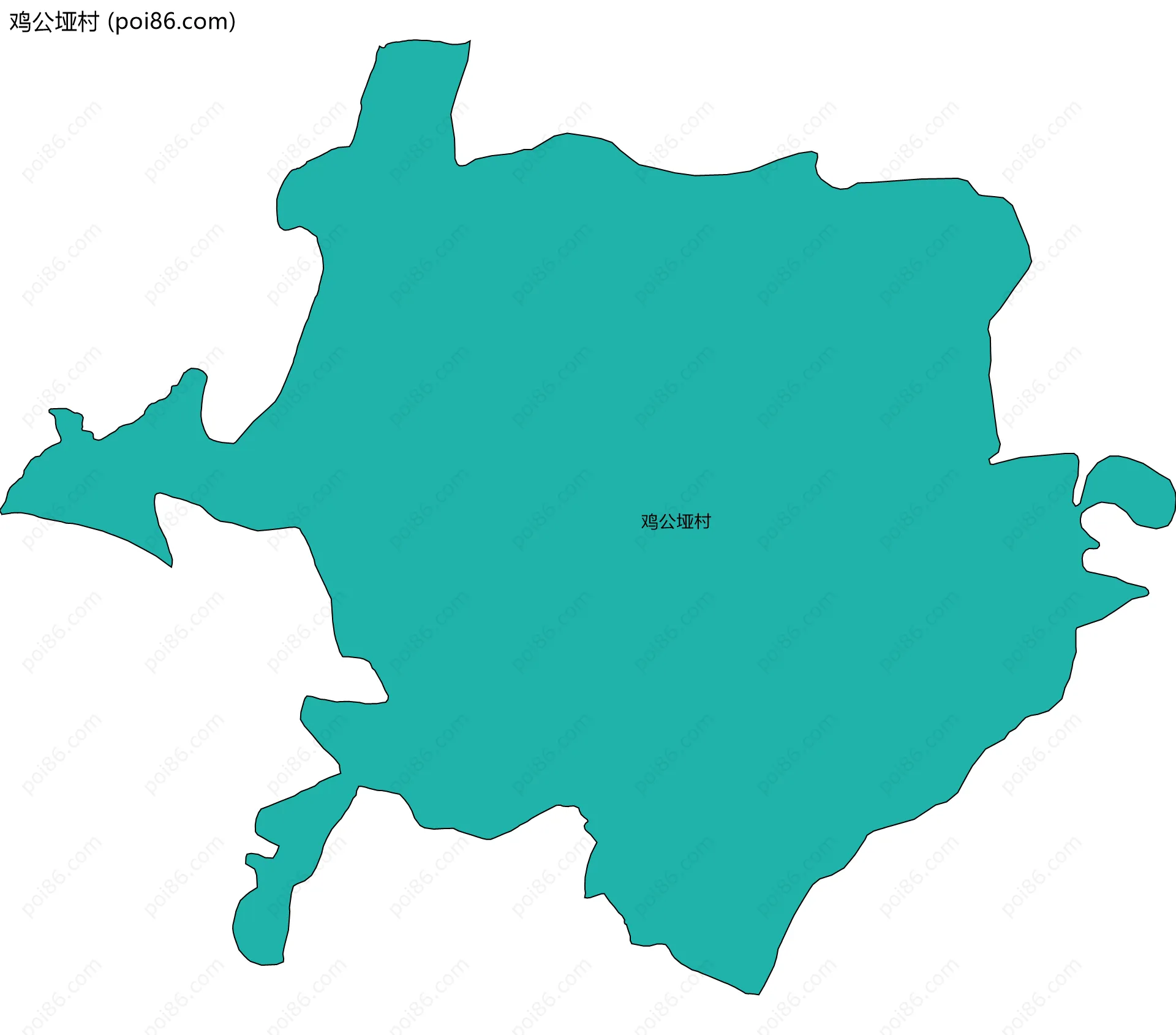 鸡公垭村边界地图