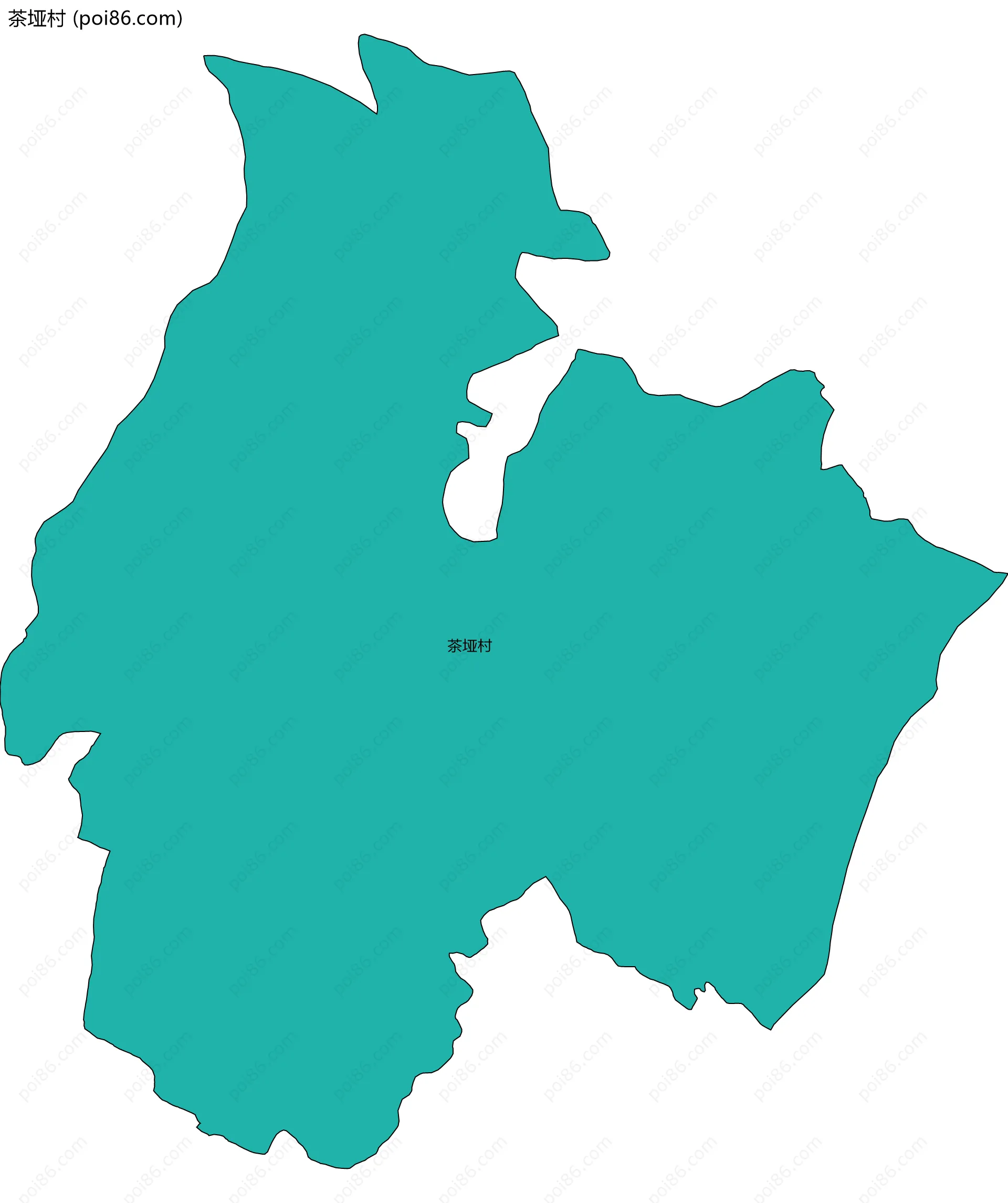 茶垭村边界地图