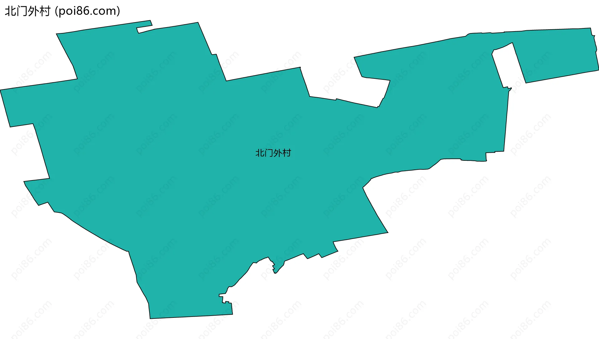 北门外村边界地图