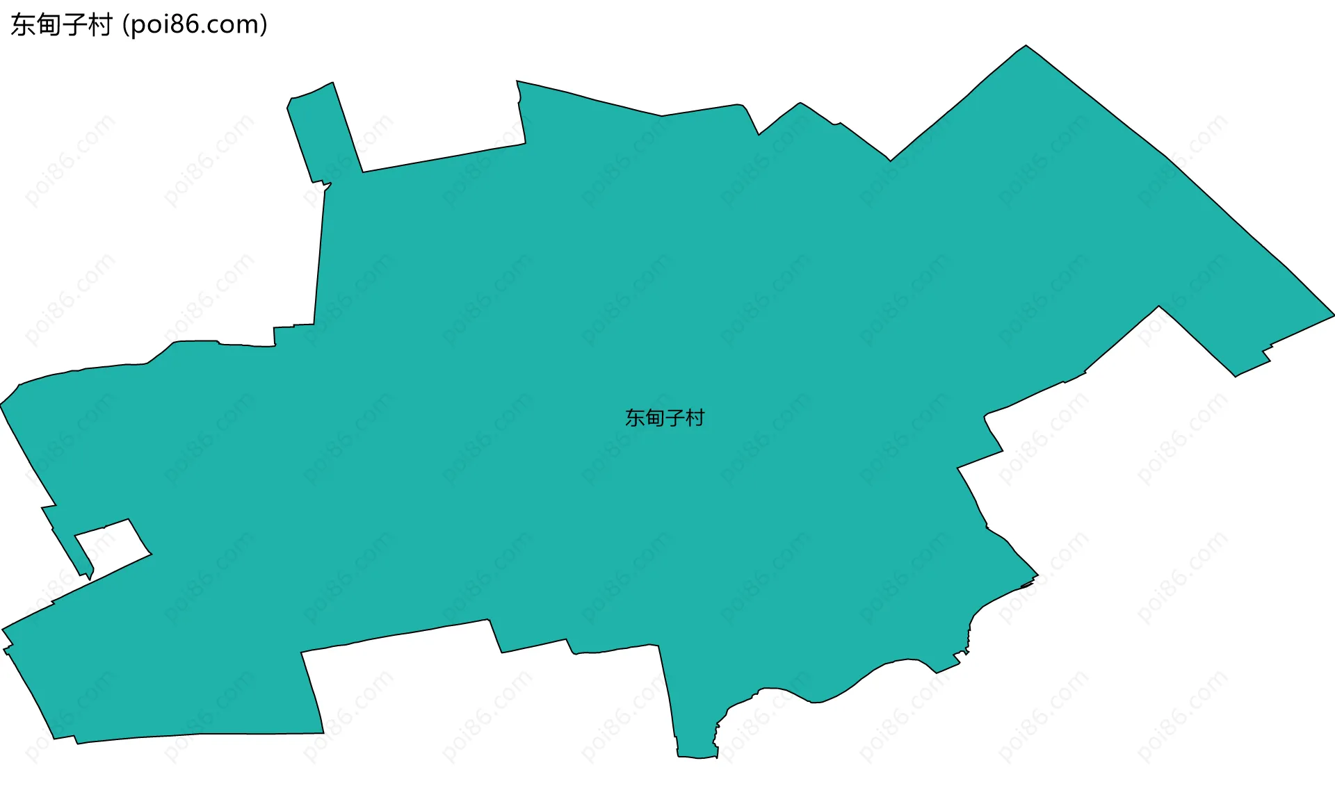 东甸子村边界地图