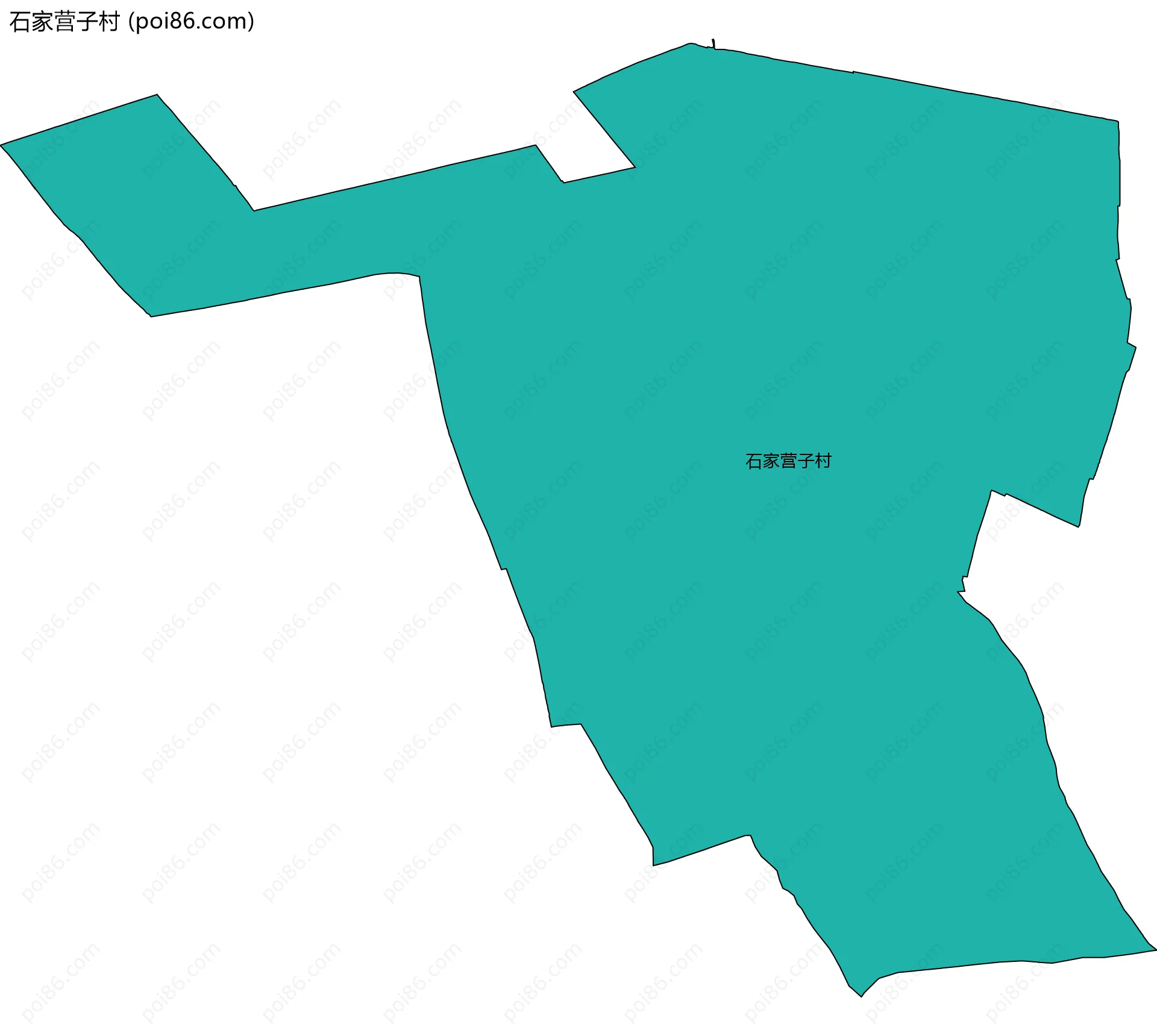 石家营子村边界地图