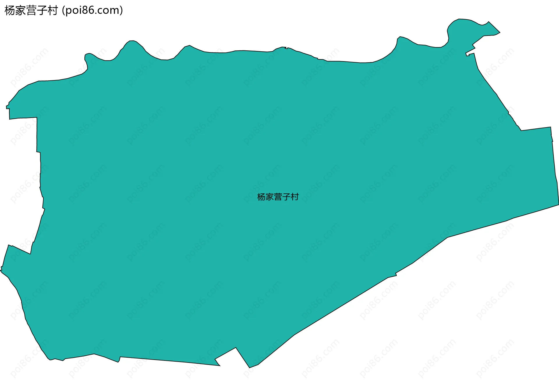 杨家营子村边界地图