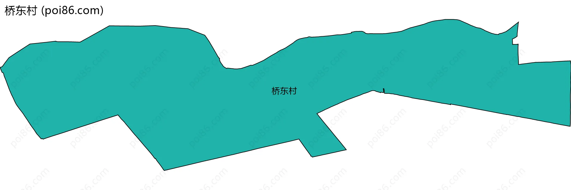 桥东村边界地图