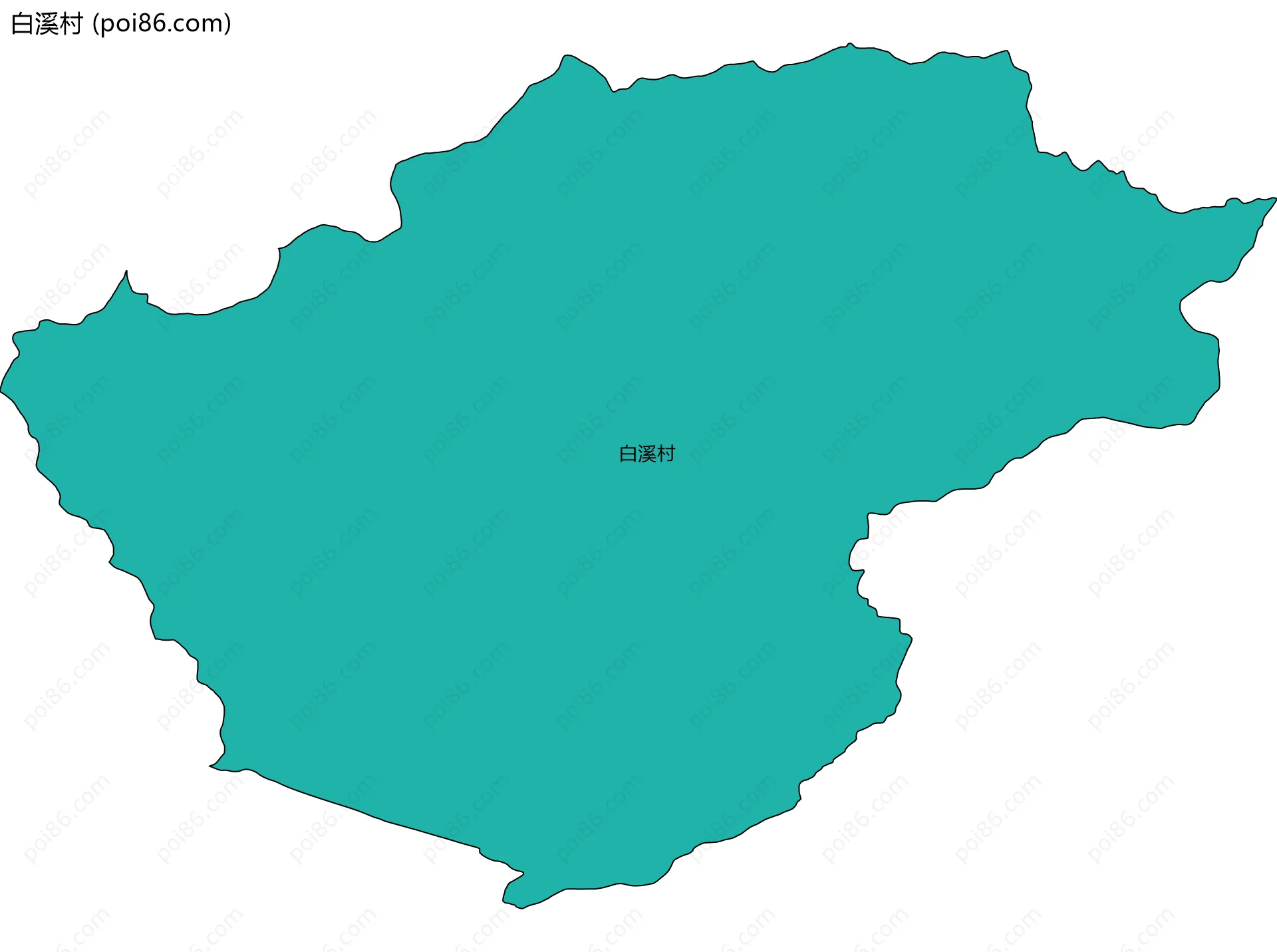 白溪村边界地图