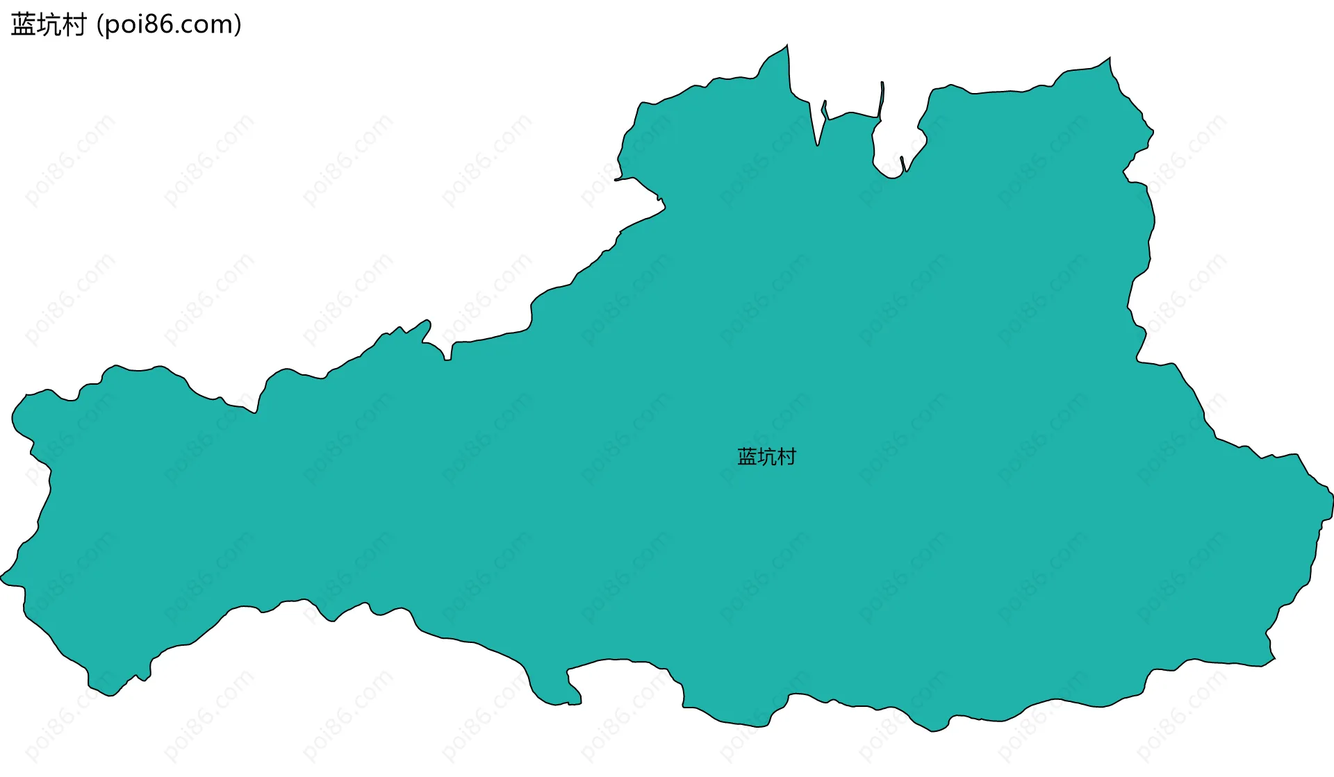 蓝坑村边界地图