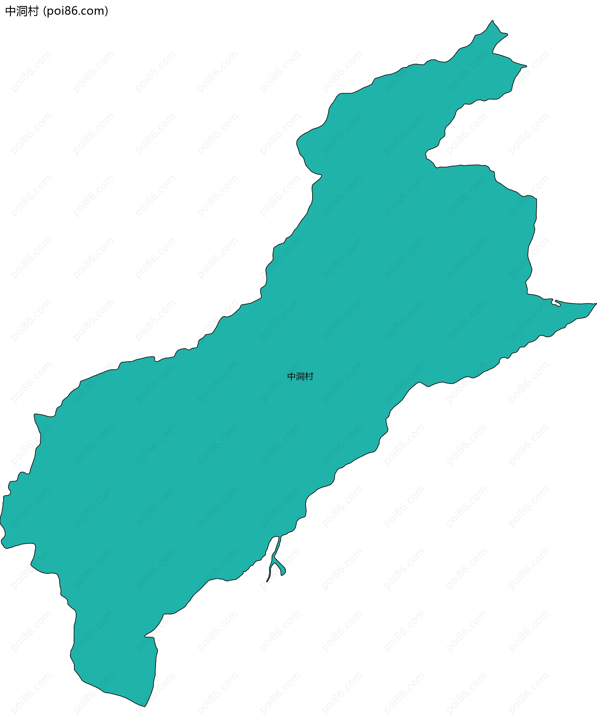 中洞村边界地图