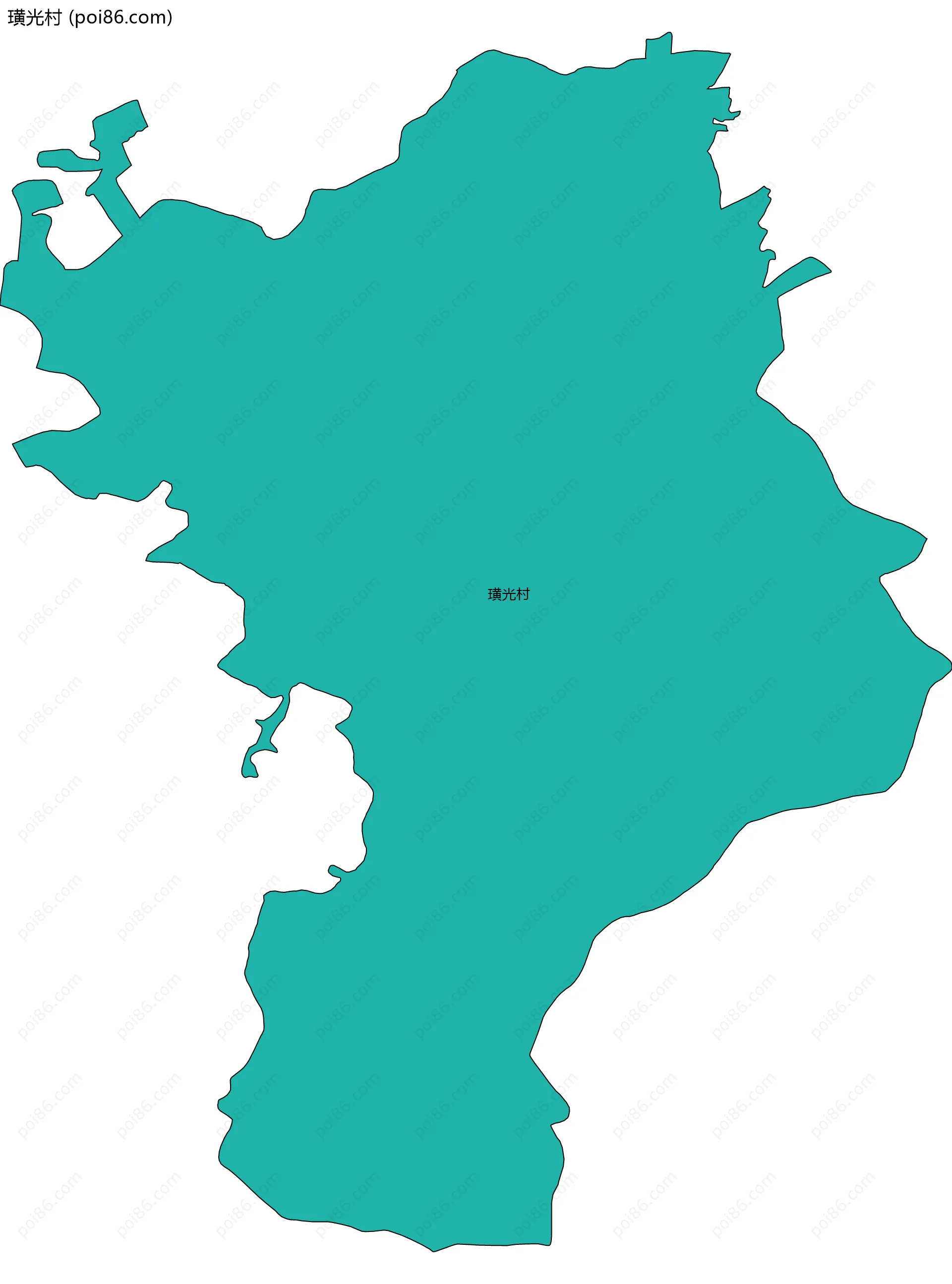 璜光村边界地图