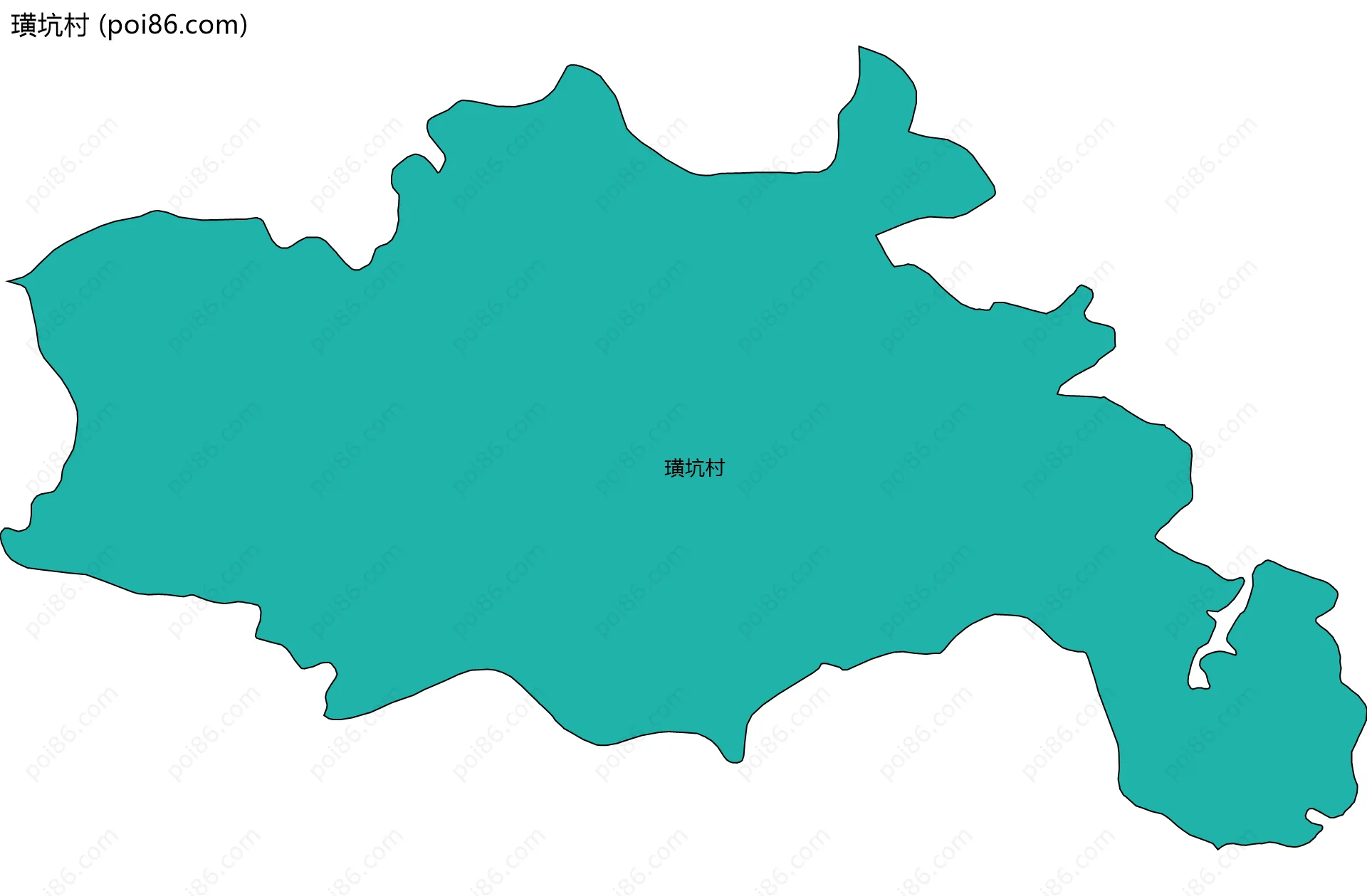 璜坑村边界地图