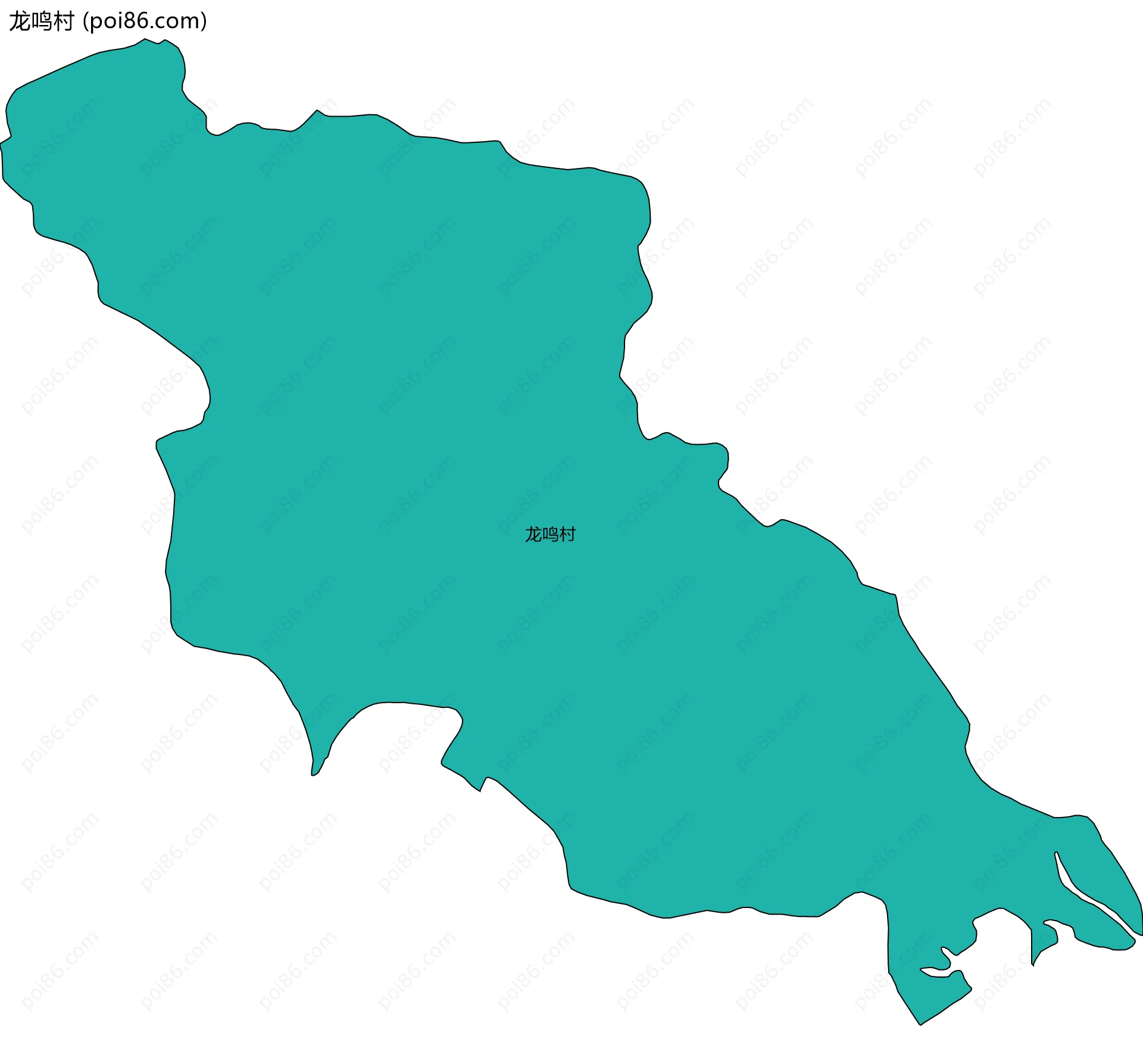 龙鸣村边界地图
