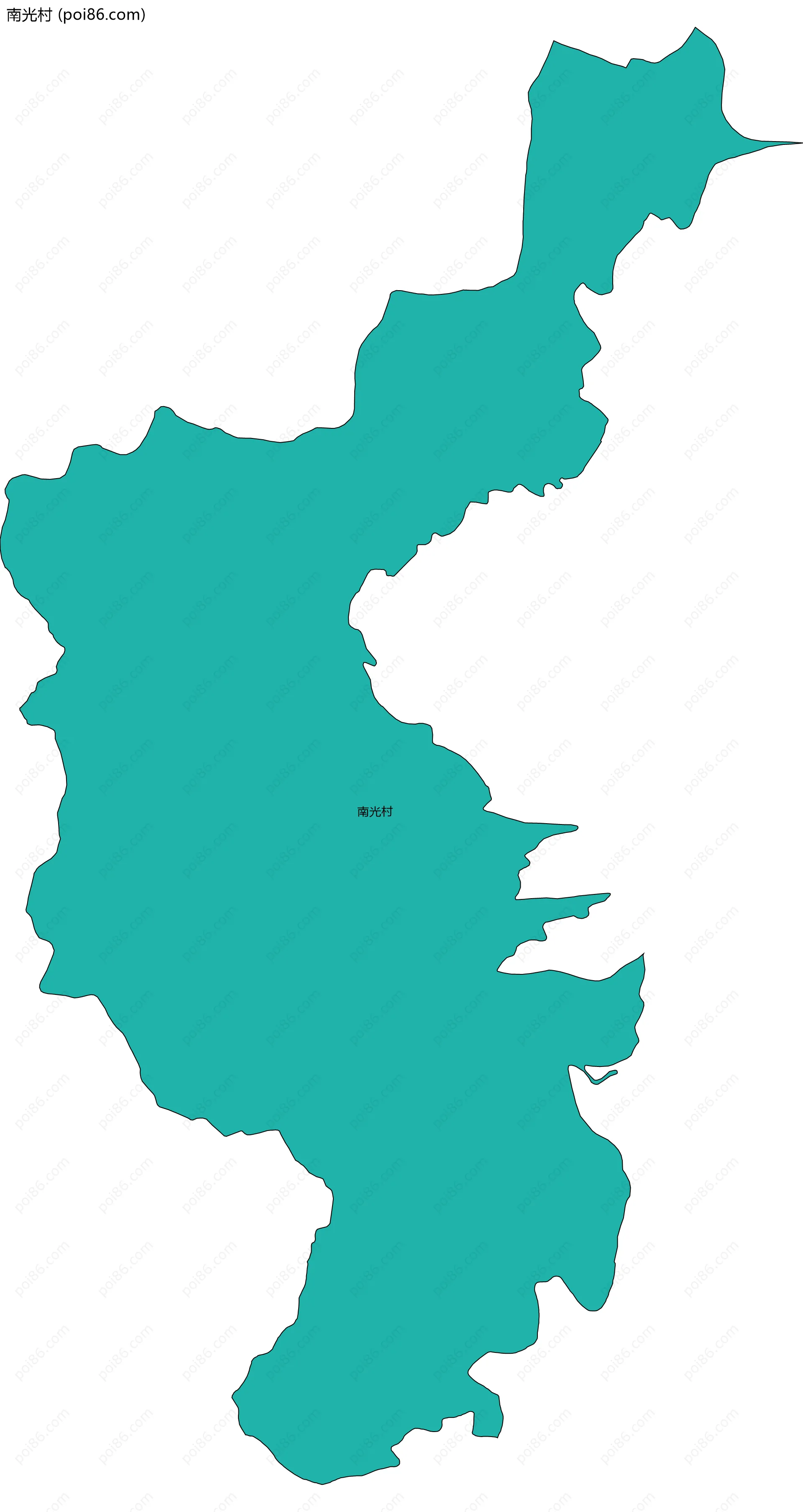 南光村边界地图