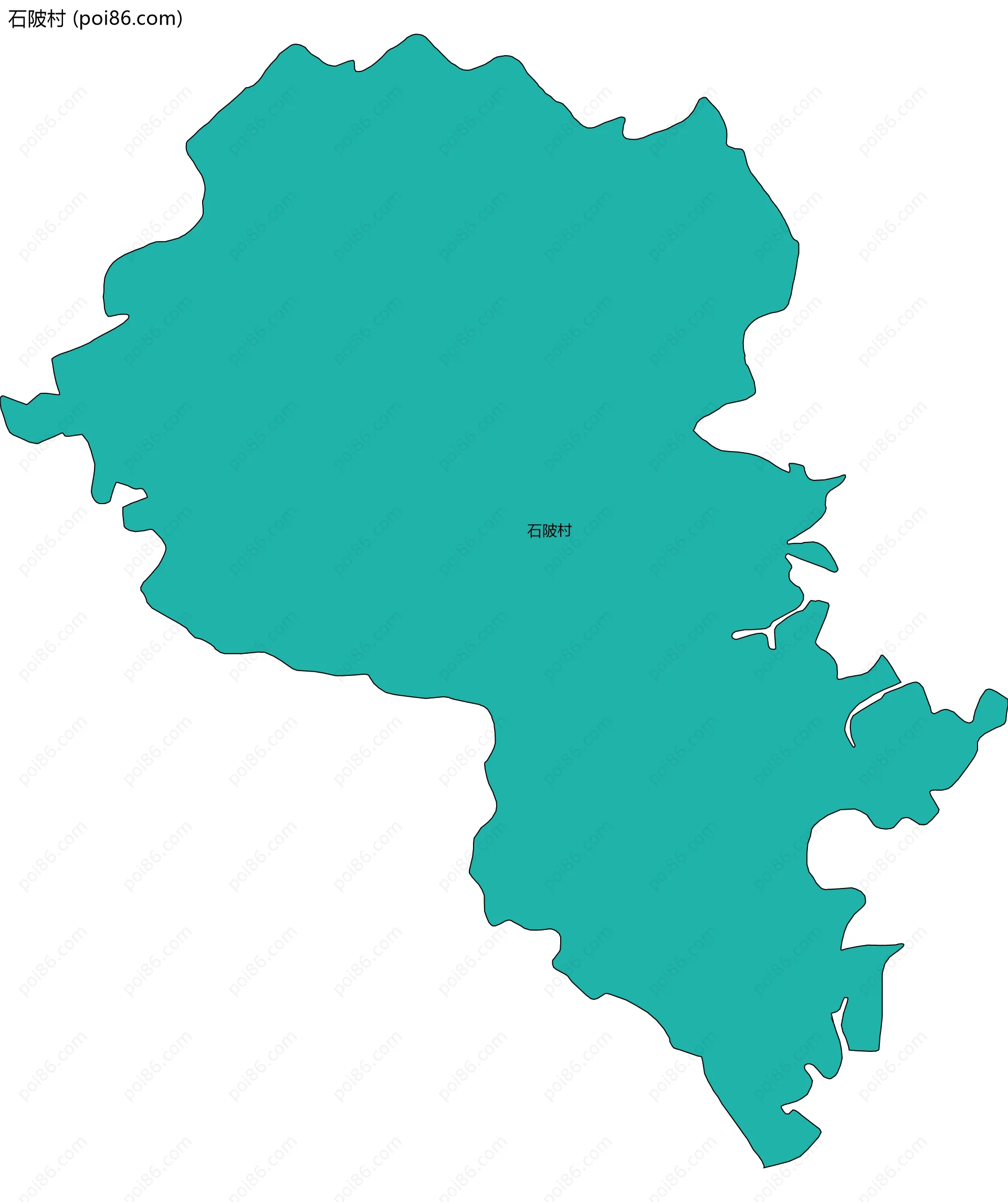 石陂村边界地图