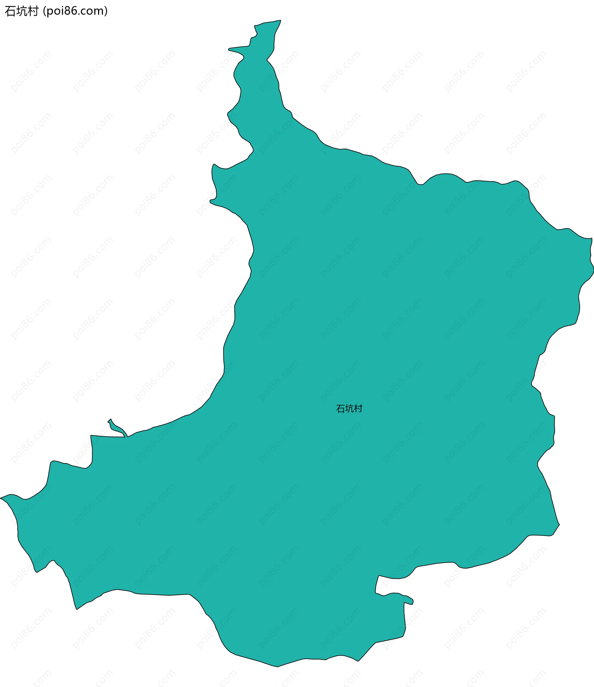 石坑村边界地图