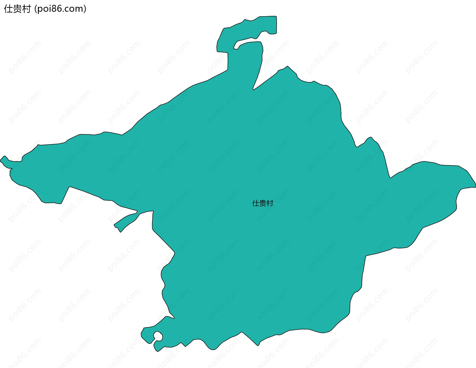 仕贵村边界地图