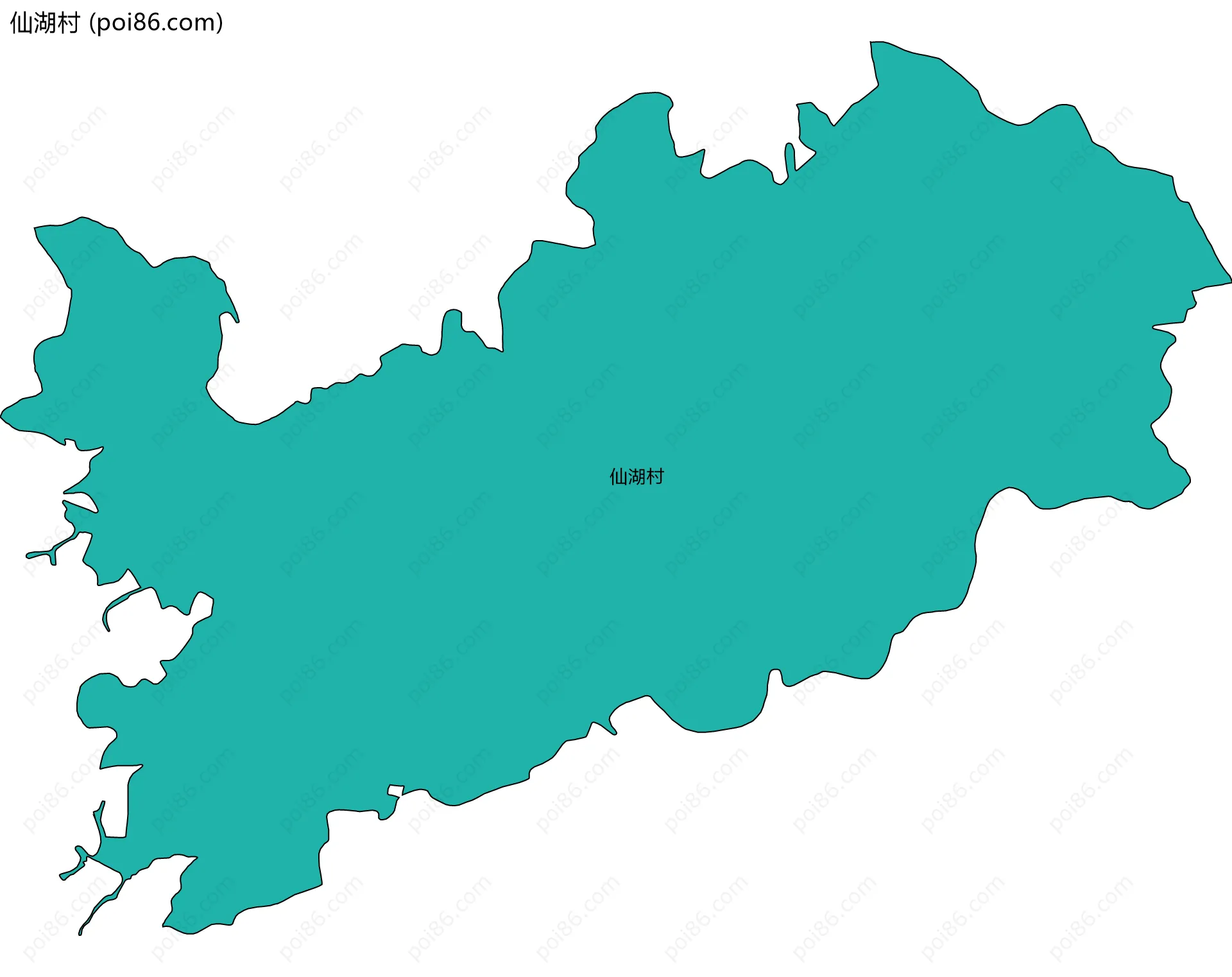 仙湖村边界地图