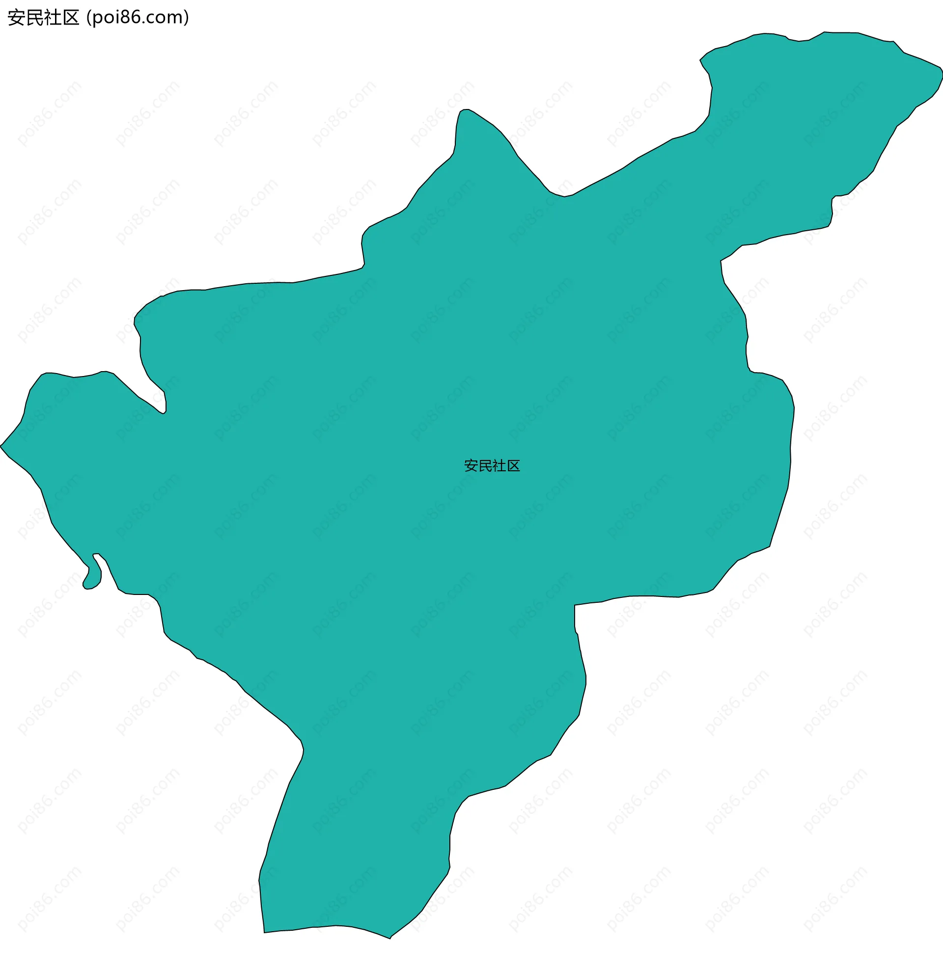 安民社区边界地图