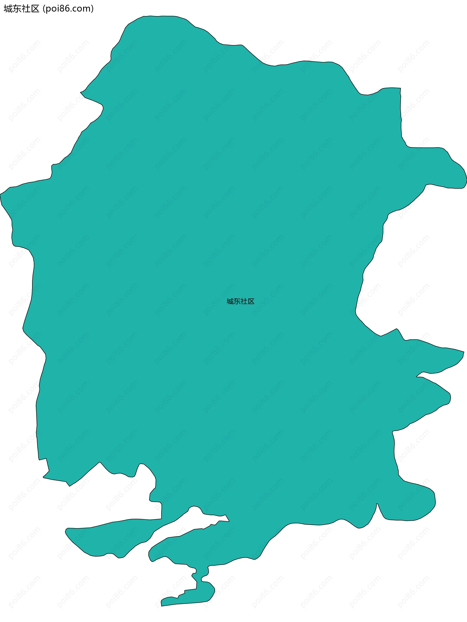 城东社区边界地图