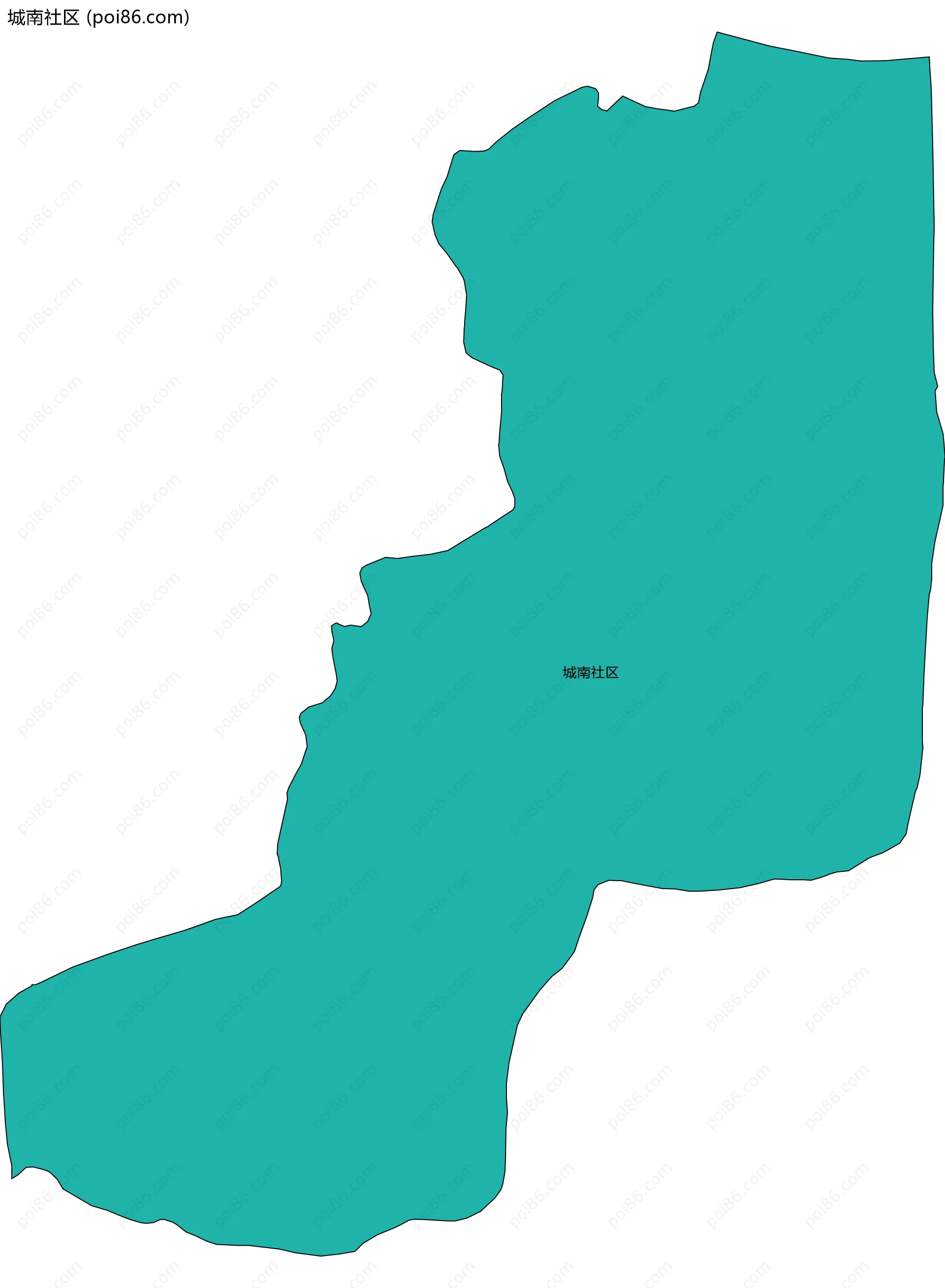 城南社区边界地图