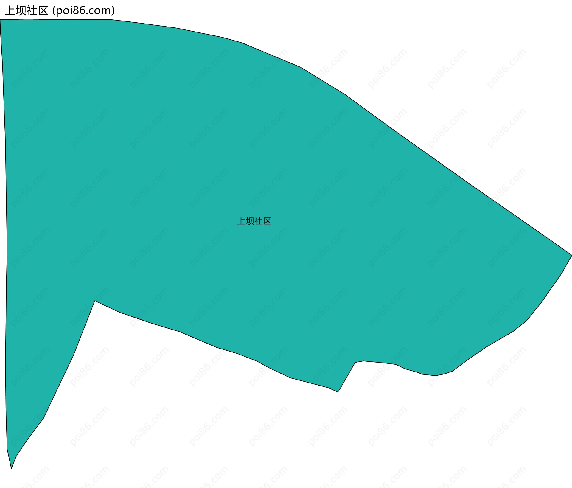 上坝社区边界地图