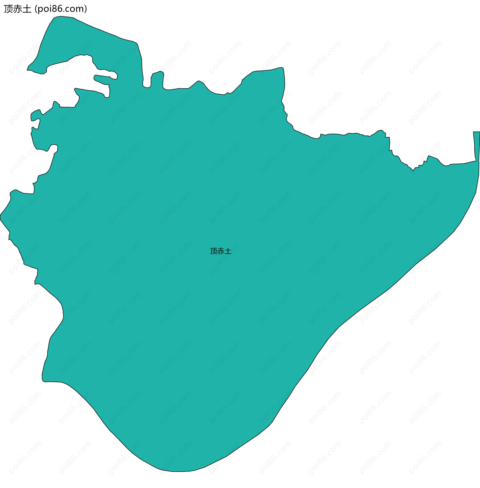 顶赤土边界地图
